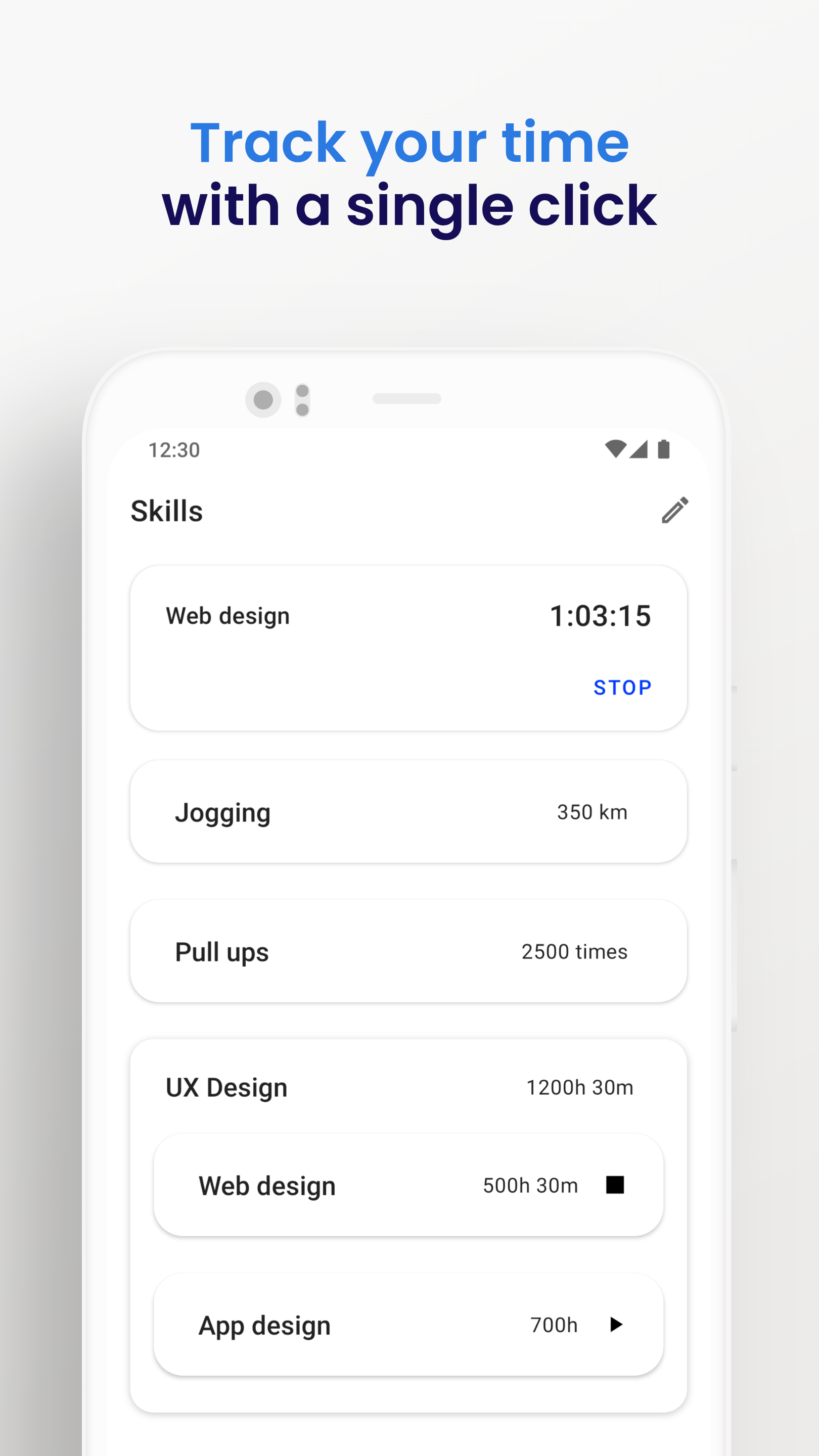 Screenshot of SkillApp