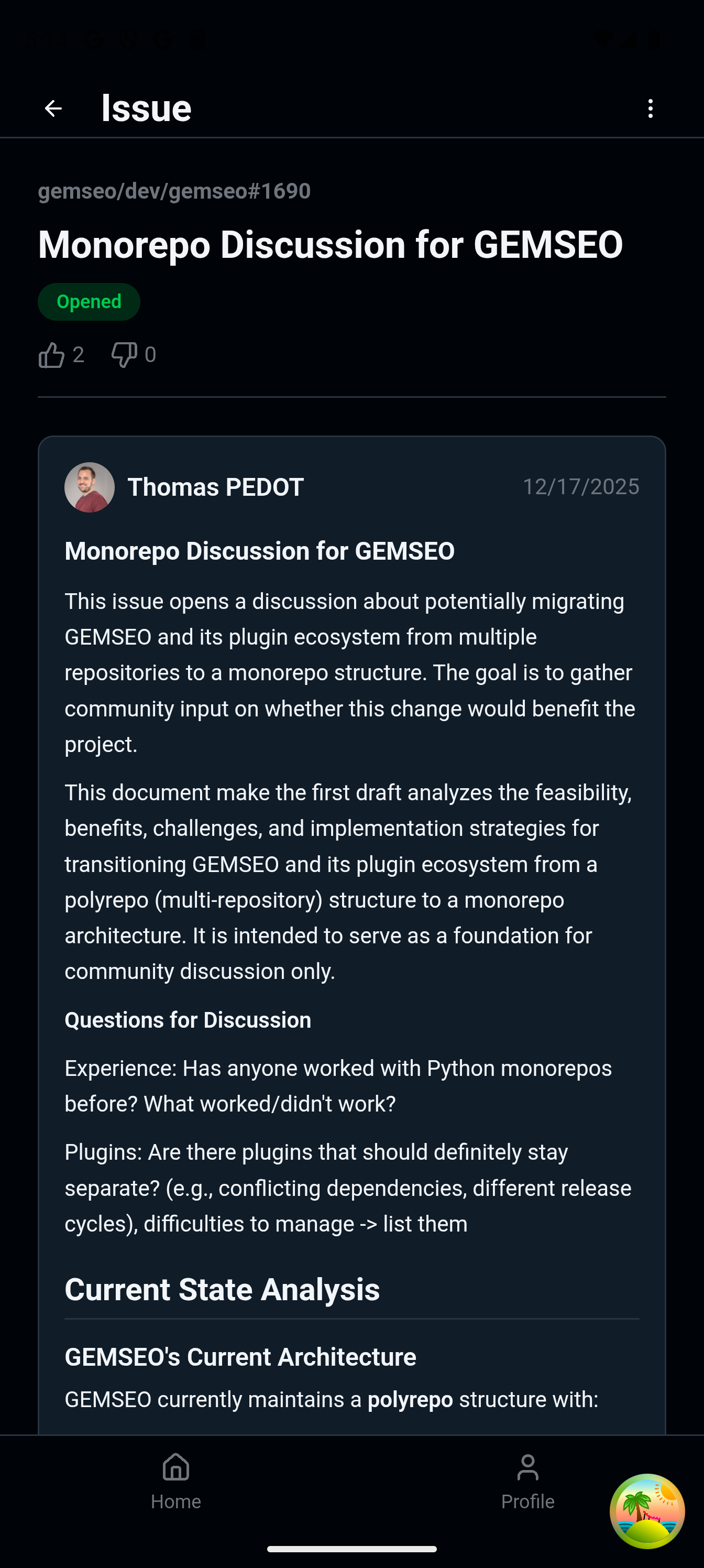 Screenshot of Gitalchemy