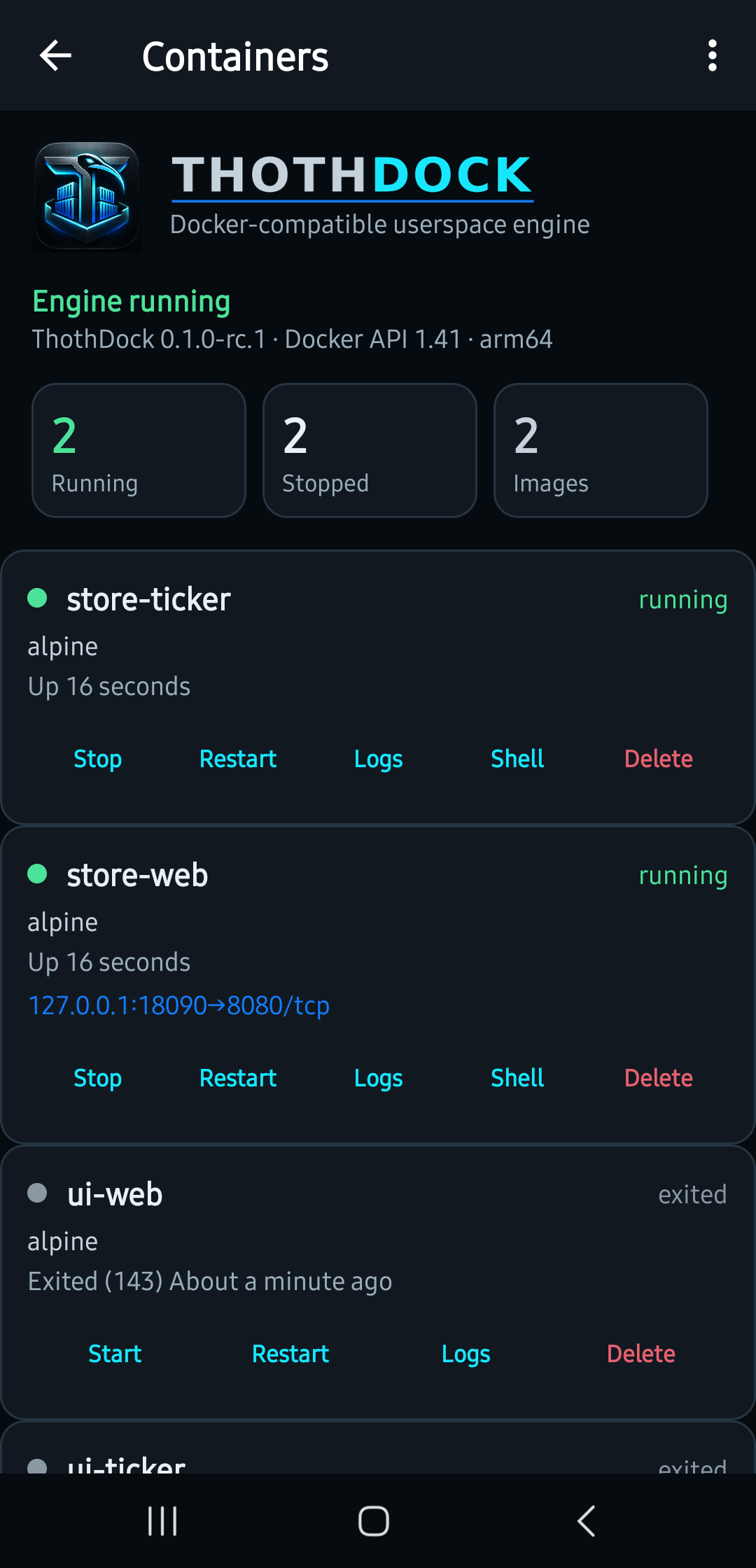 Screenshot of ThothTerm • ThothDock