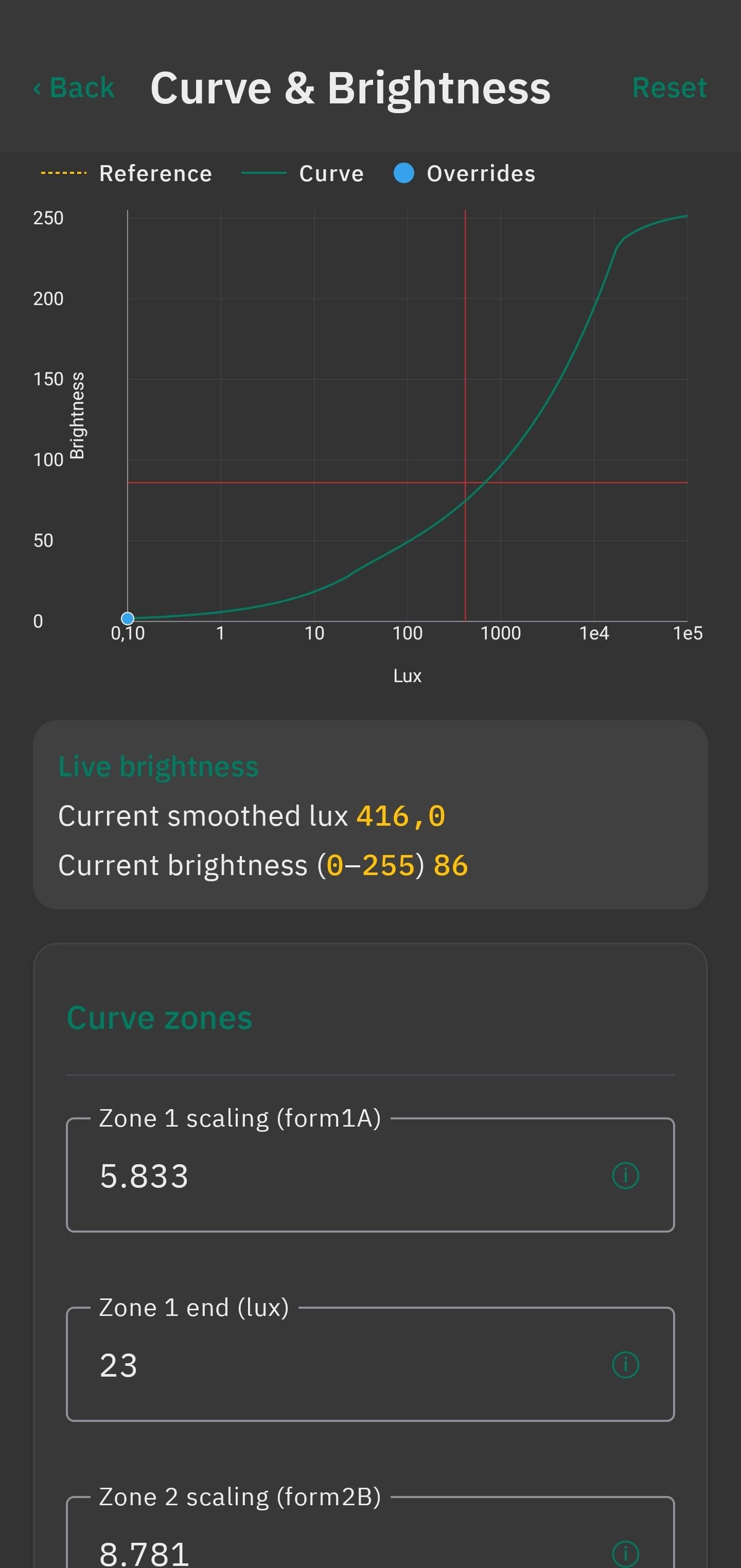 Screenshot of Tideo Auto Brightness