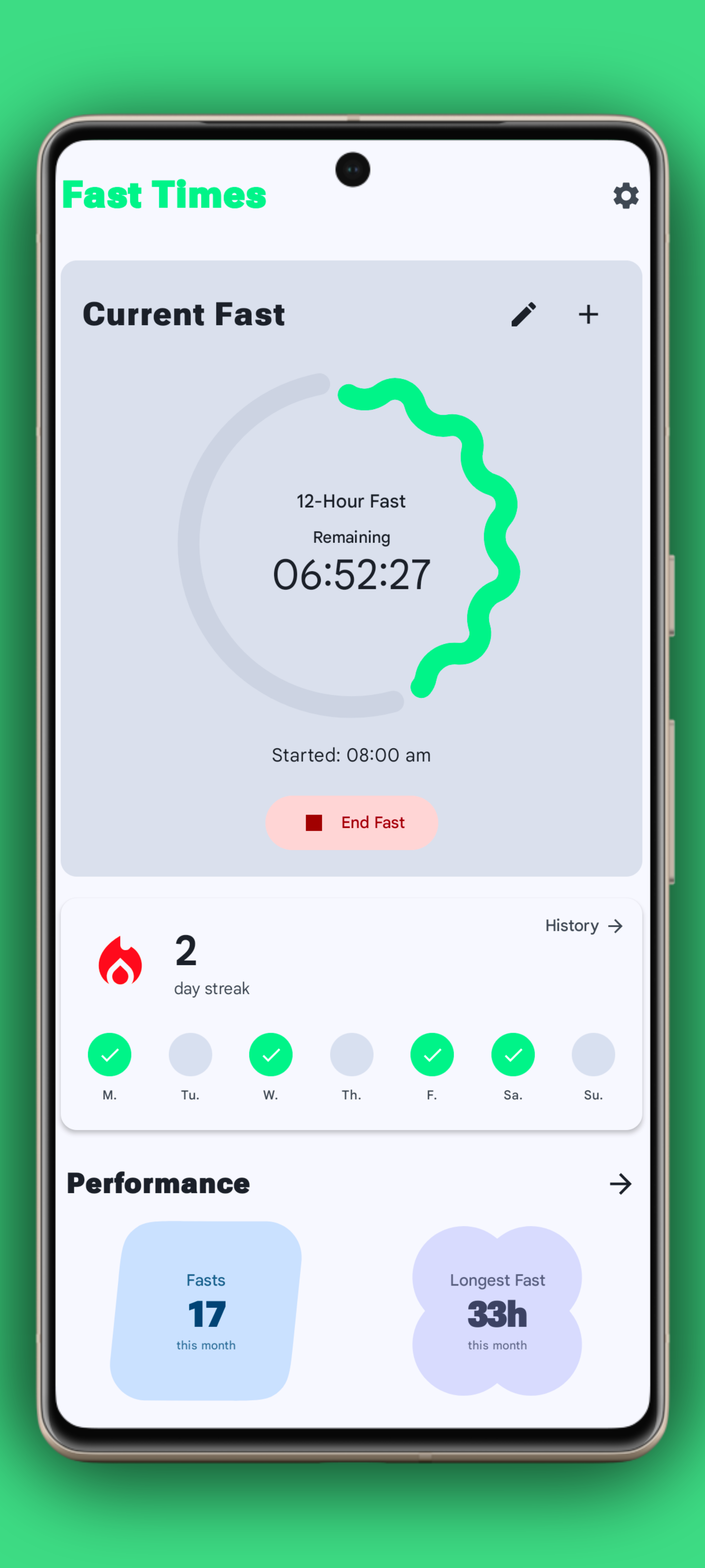 Screenshot of FastTimes