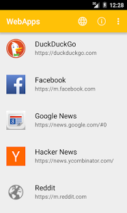Screenshot of WebApps
