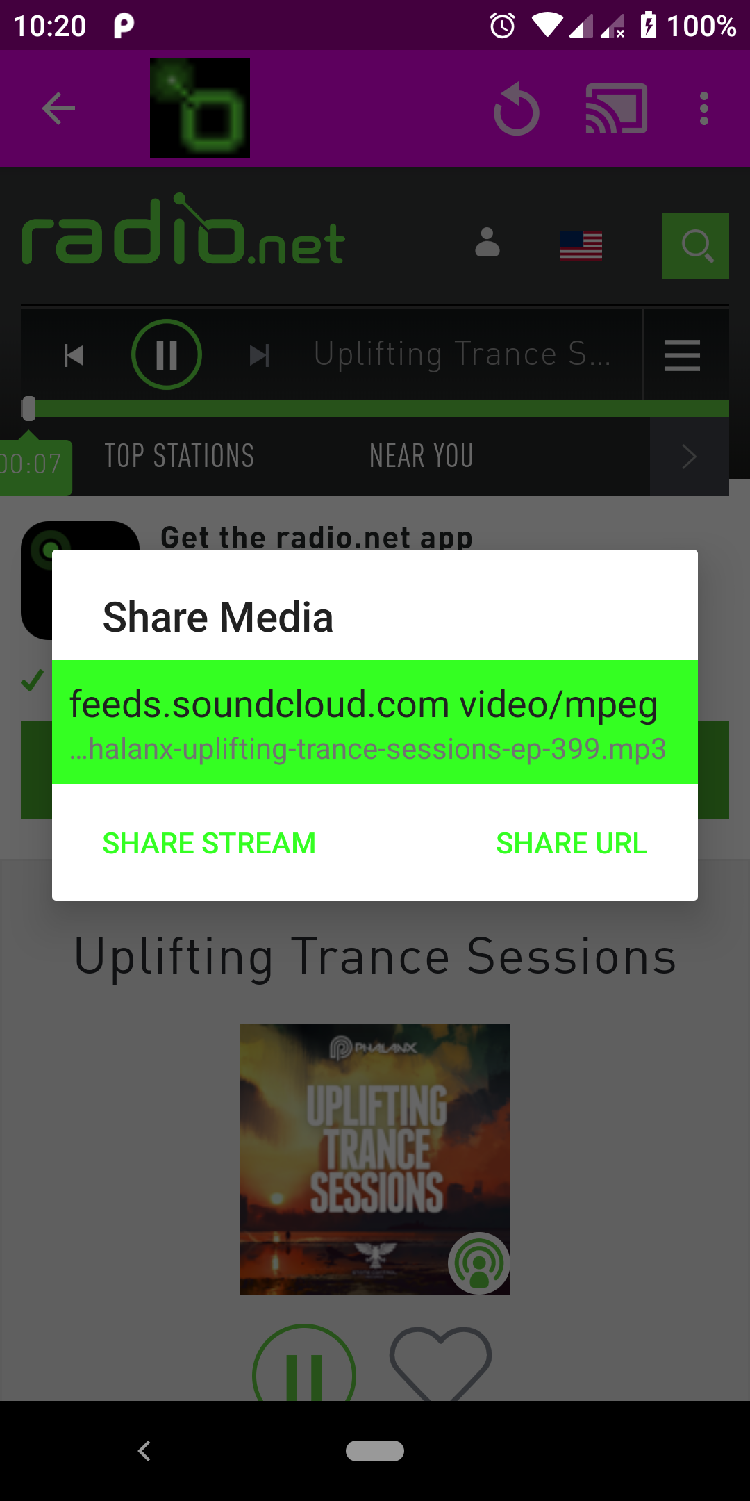 Screenshot of Web Media Share