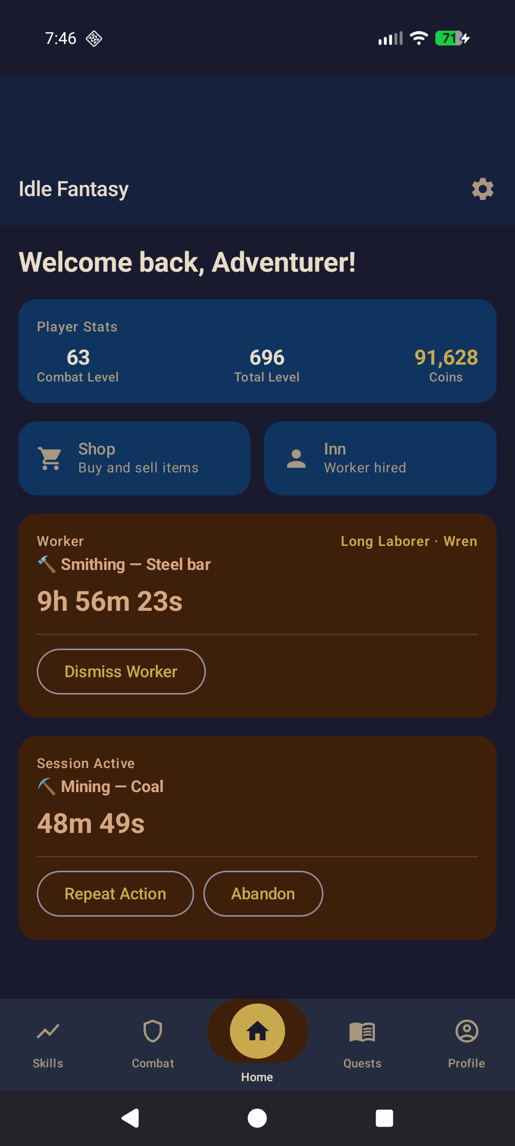 Screenshot of Idle Fantasy