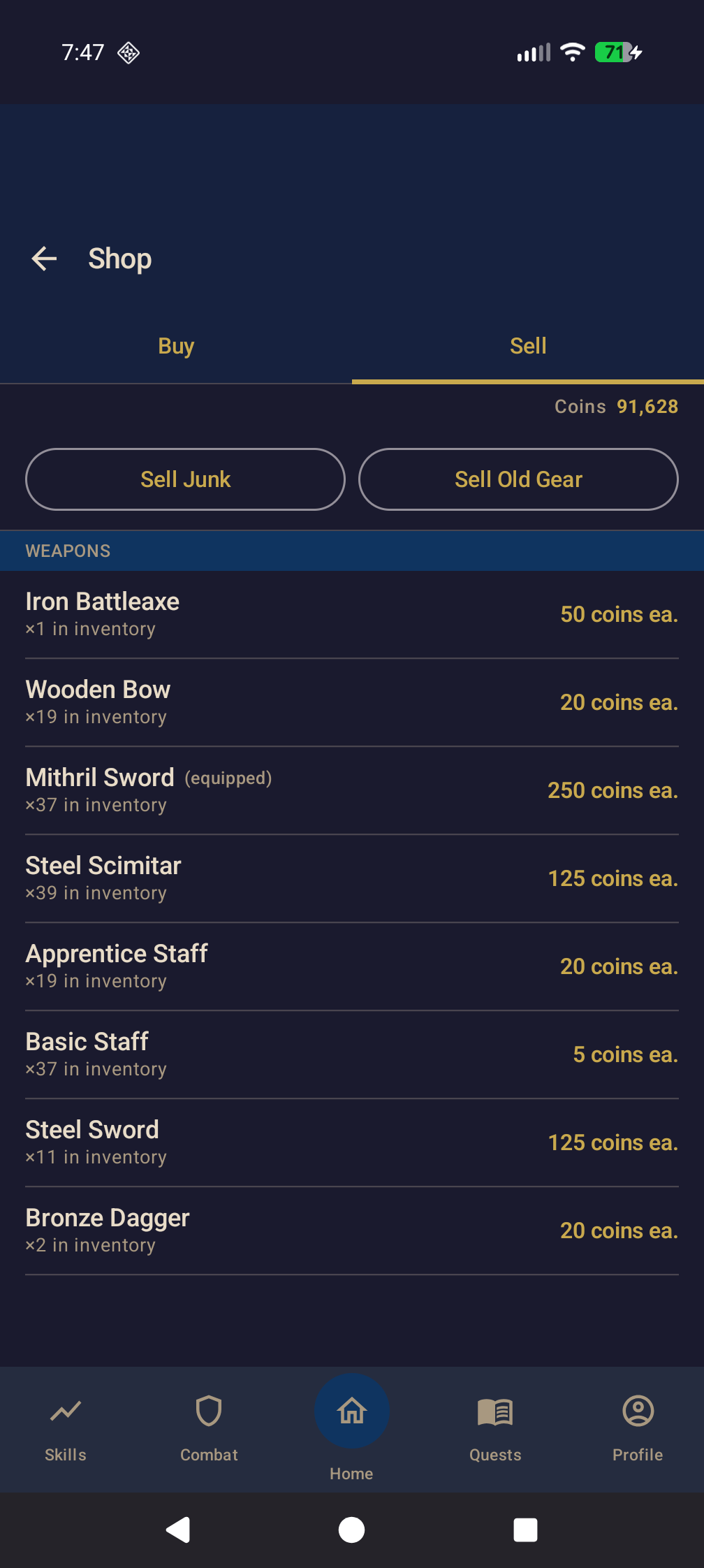 Screenshot of Idle Fantasy