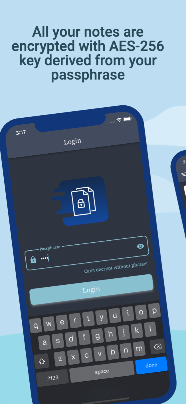 Screenshot of Safe Notes - Encrypted Notepad