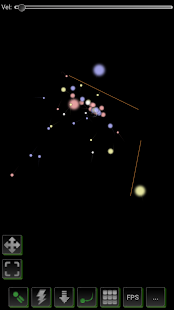 Screenshot of Particle Physics Simulator