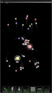 Screenshot of Particle Physics Simulator