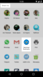 Screenshot of Save to Nextcloud Bookmarks