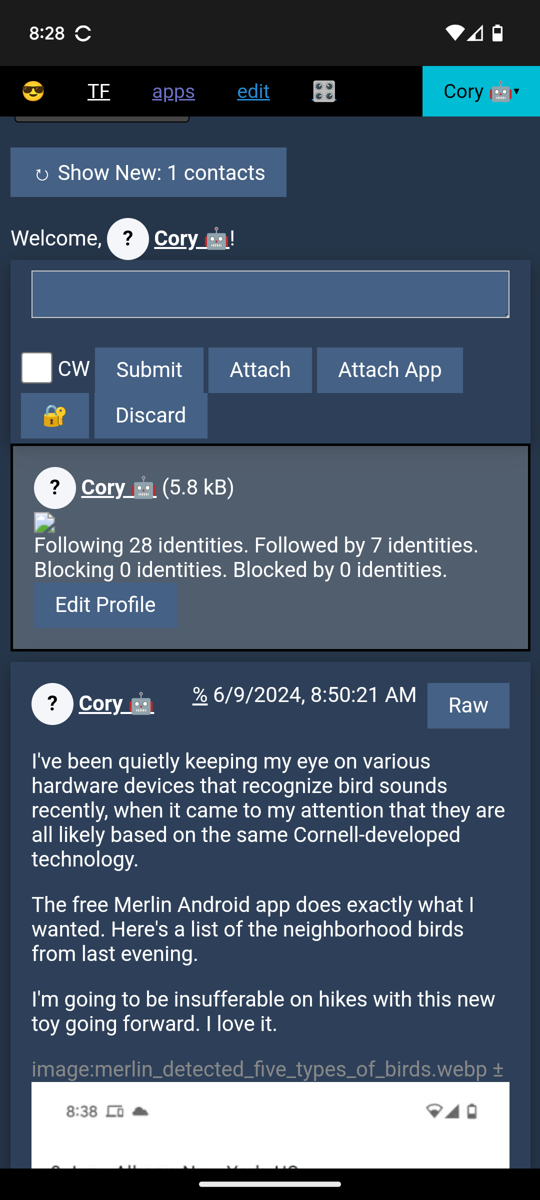 Screenshot of Tilde Friends