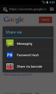 Screenshot of Password Hash