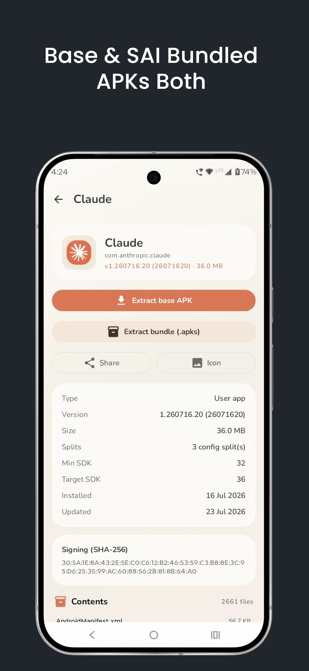 Screenshot of Vadhod APK Extractor
