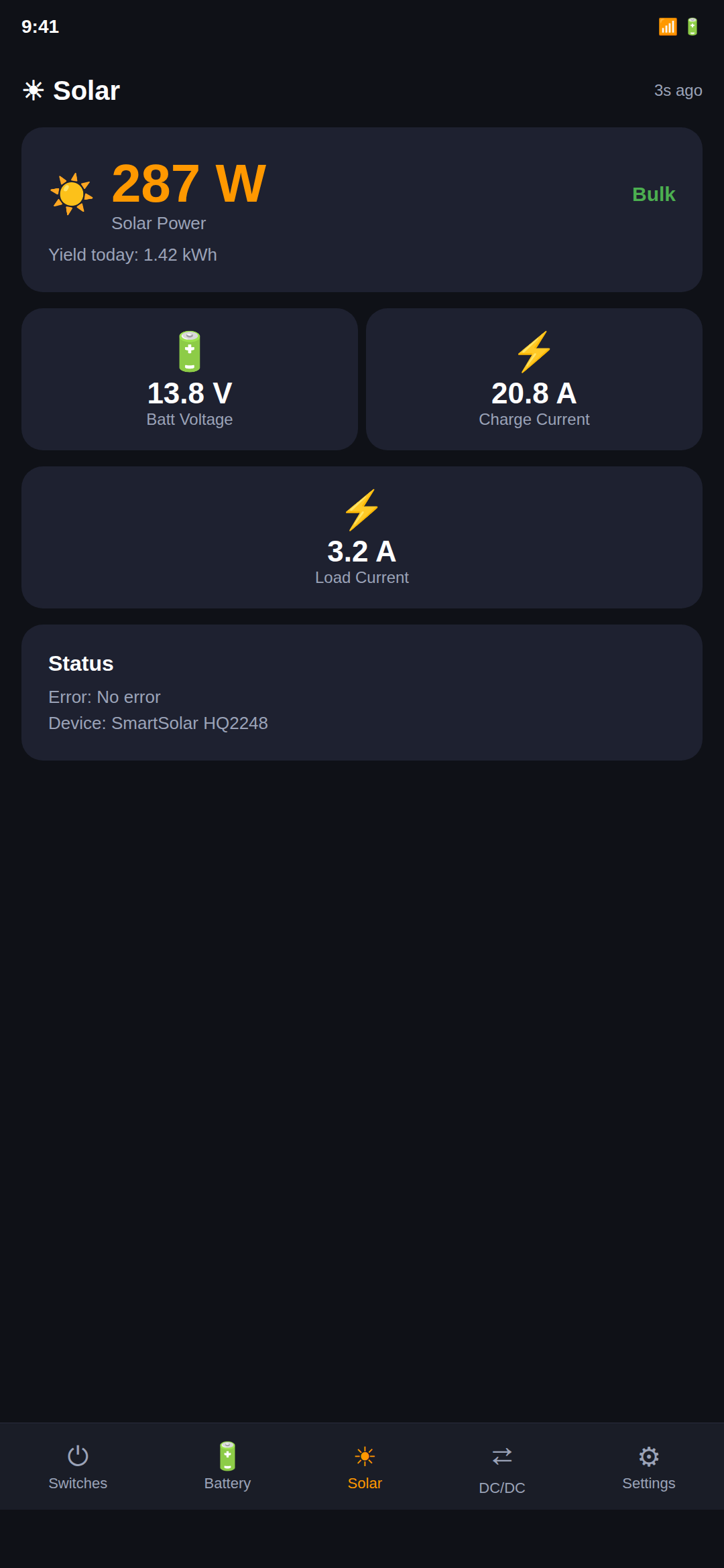 Screenshot of VanAccess BMS Monitor