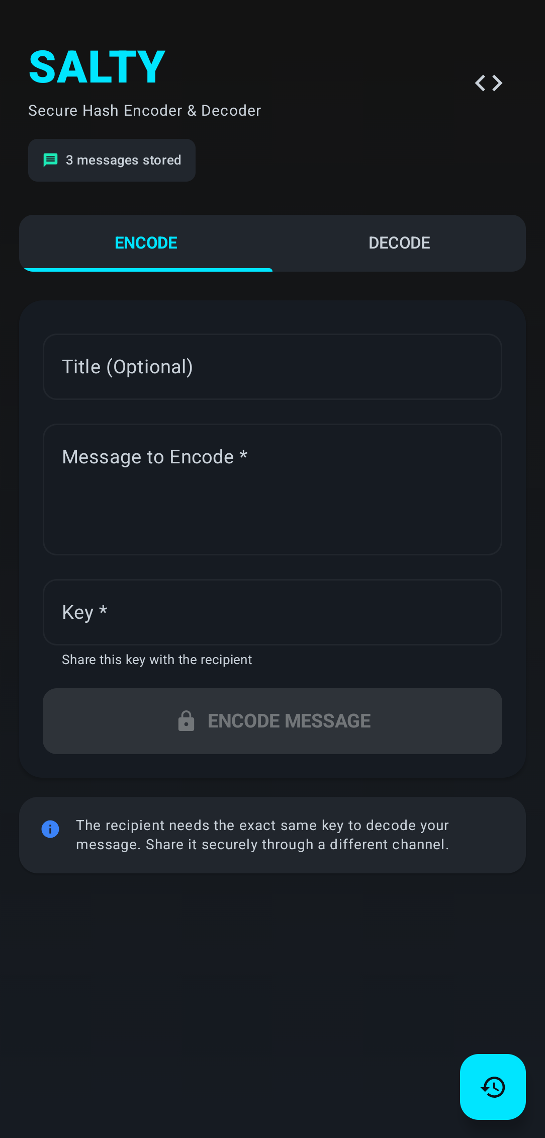 Screenshot of Salty