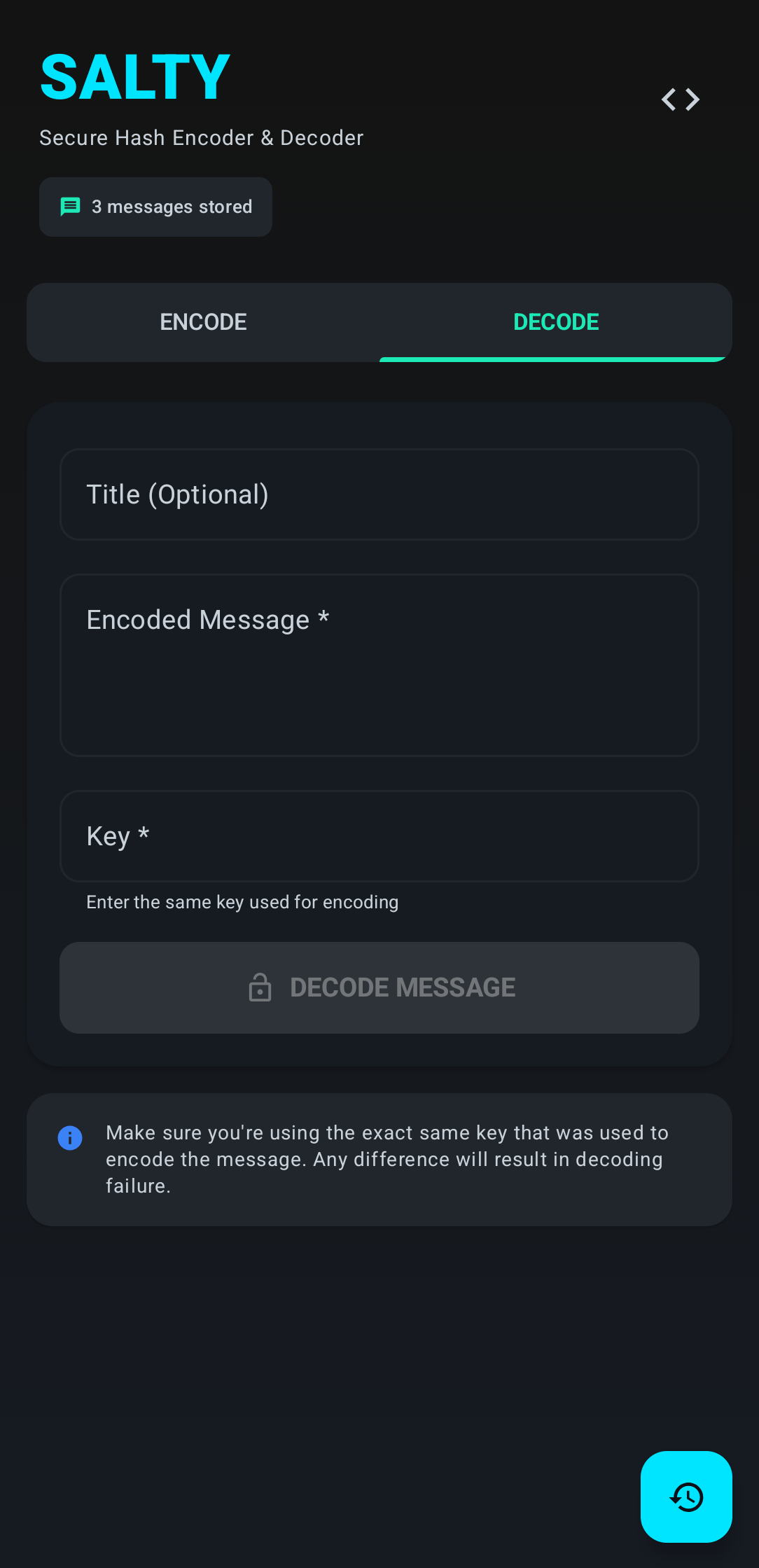 Screenshot of Salty