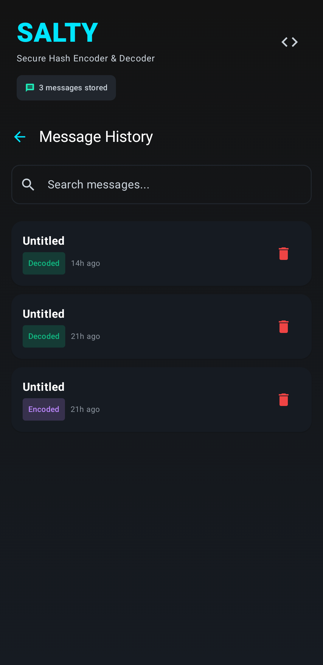 Screenshot of Salty