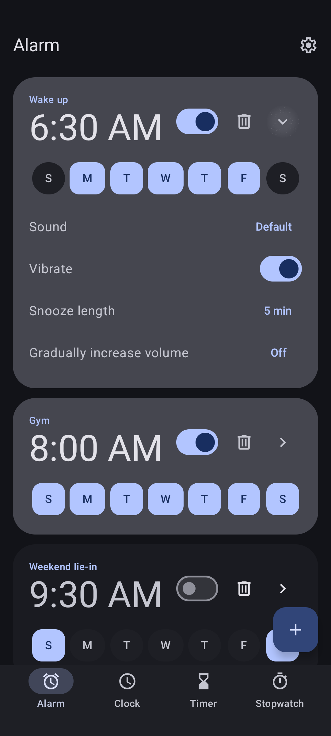 Screenshot of MA Clock