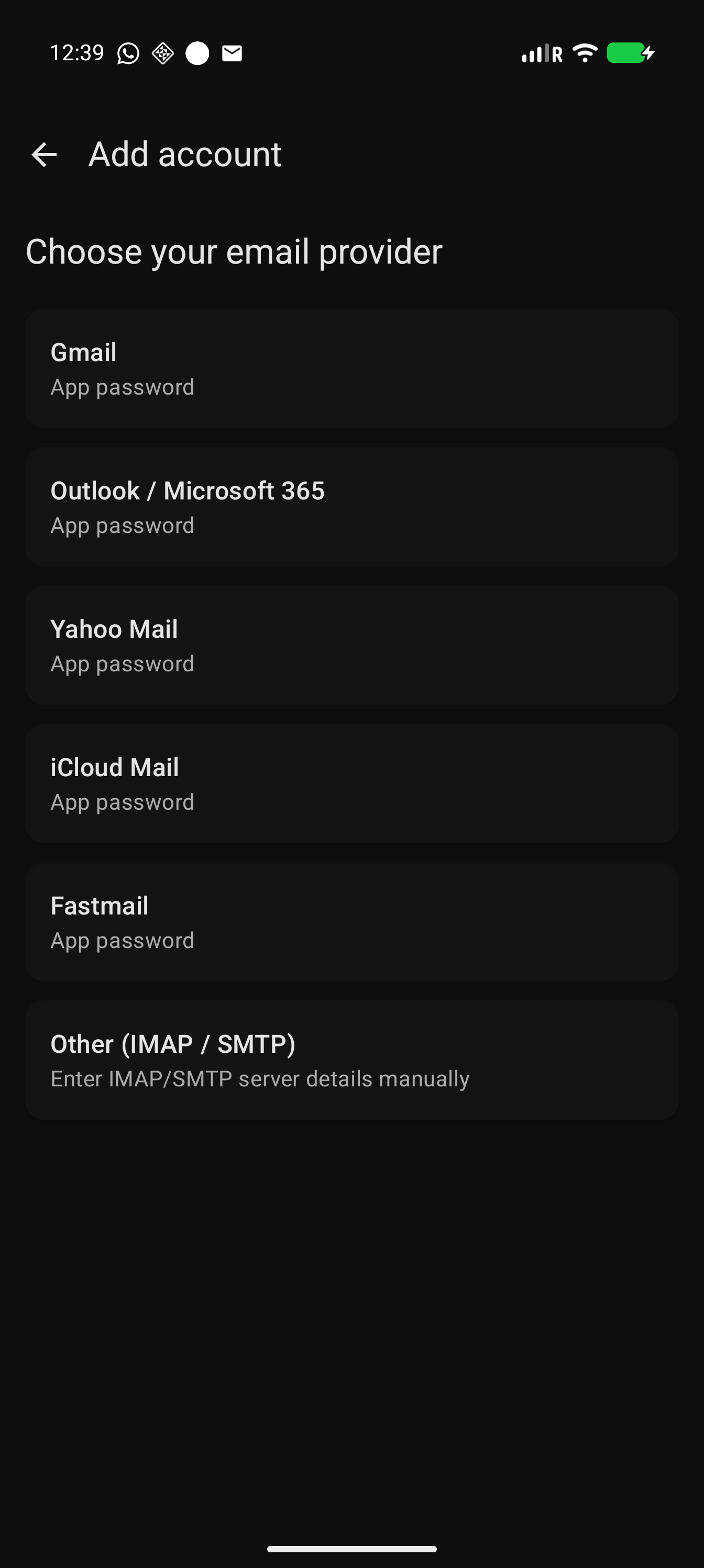 Screenshot of MA Email