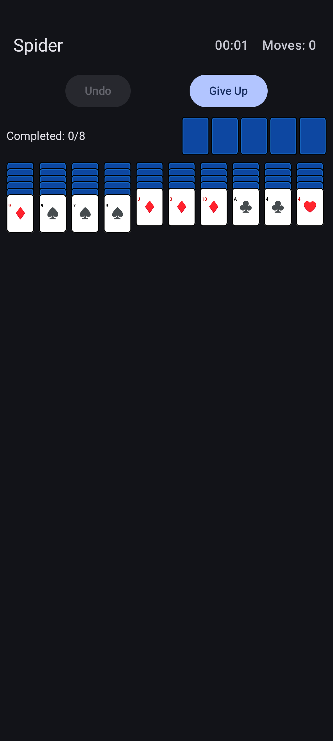 Screenshot of MA Solitaire