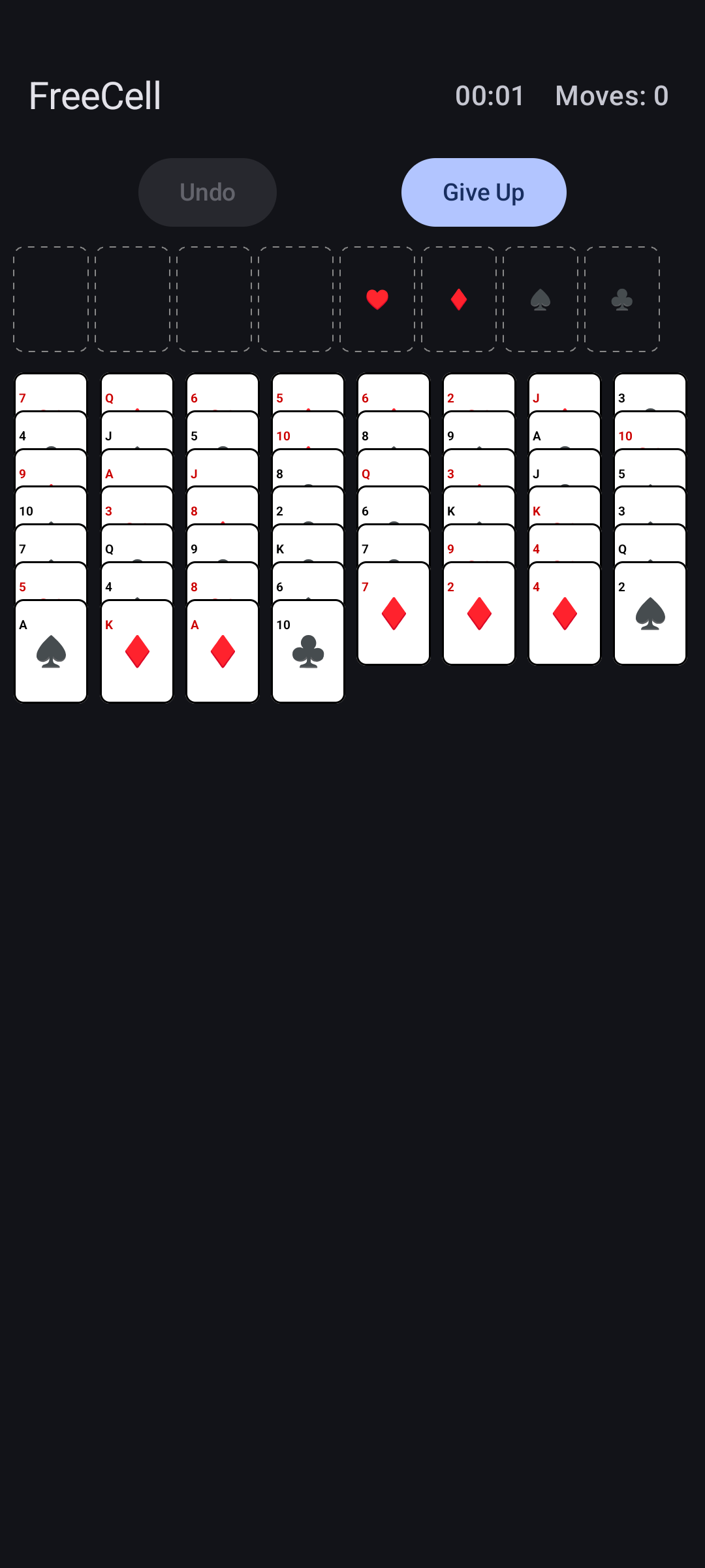 Screenshot of MA Solitaire