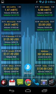 Screenshot of Bitcoinium Prime
