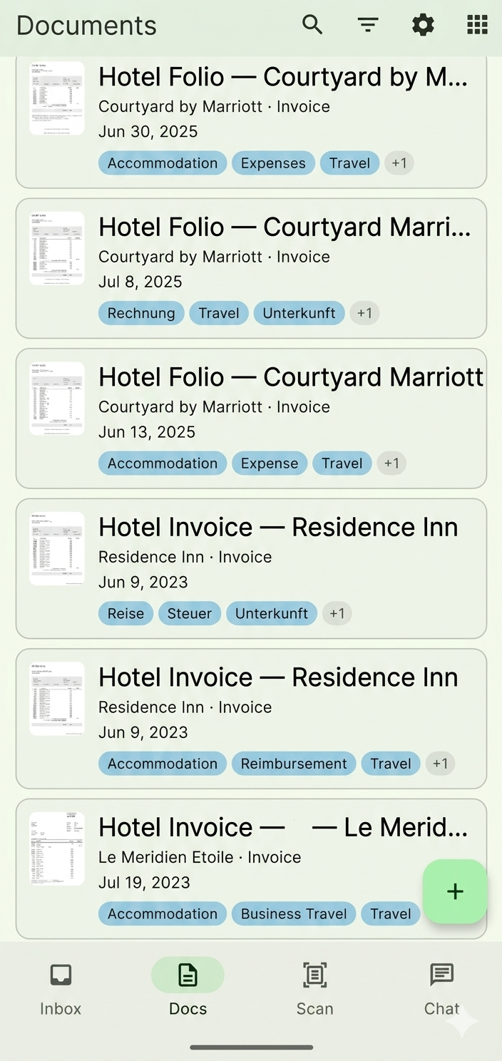 Screenshot of Paperless Go