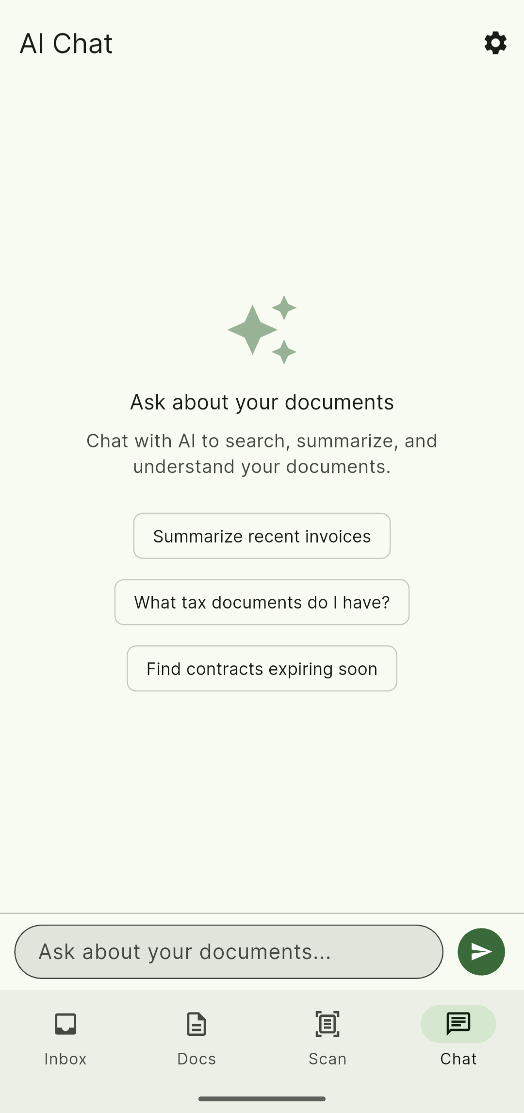 Screenshot of Paperless Go
