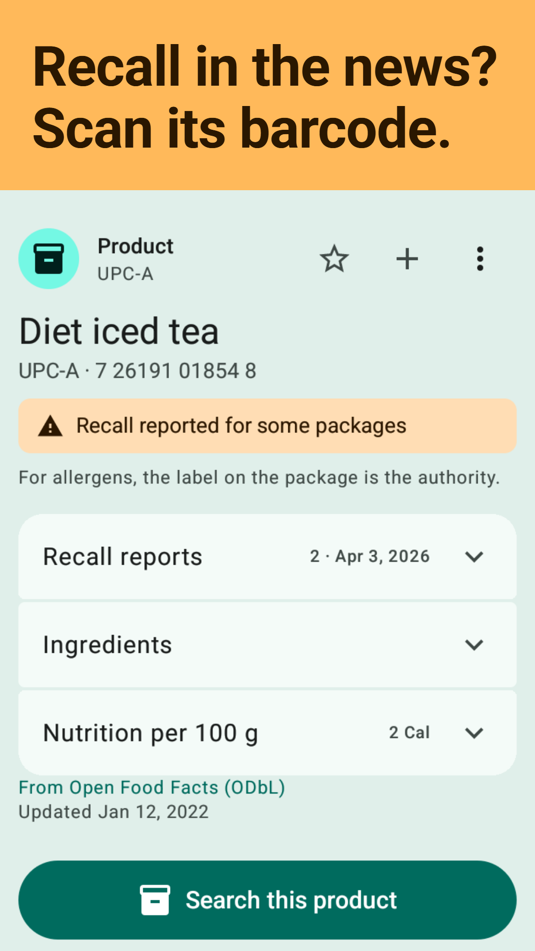 Screenshot of Verdetto: QR & Barcode Scanner