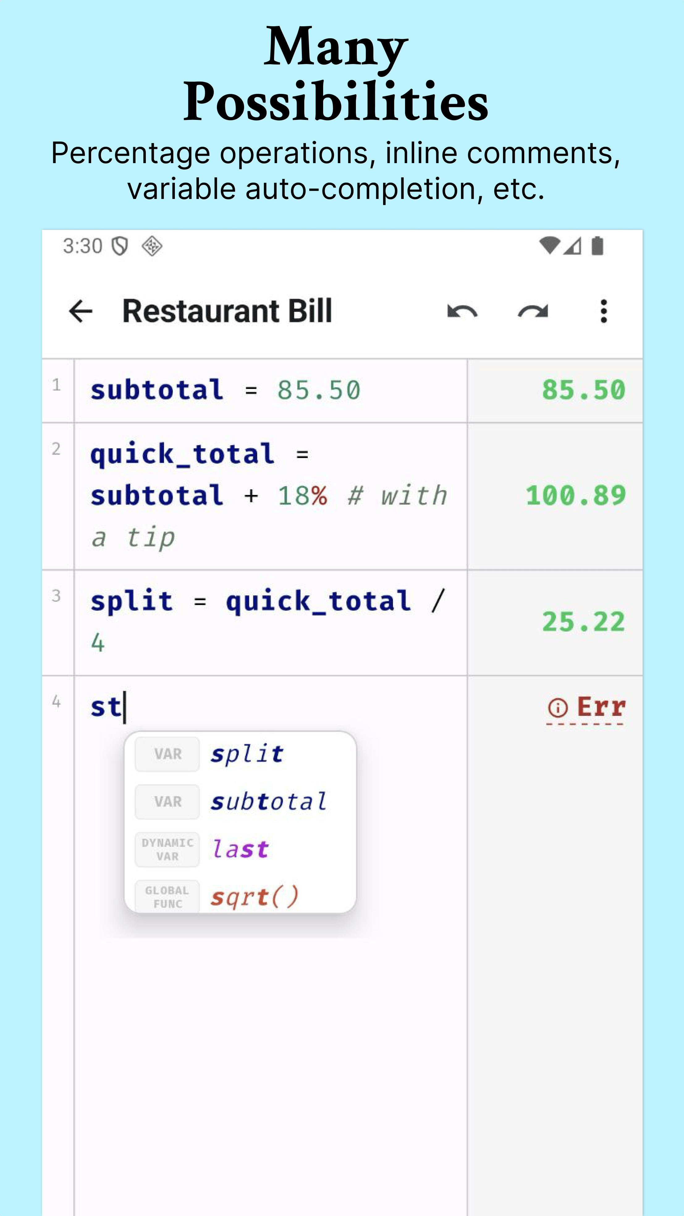 Screenshot of NerdCalci