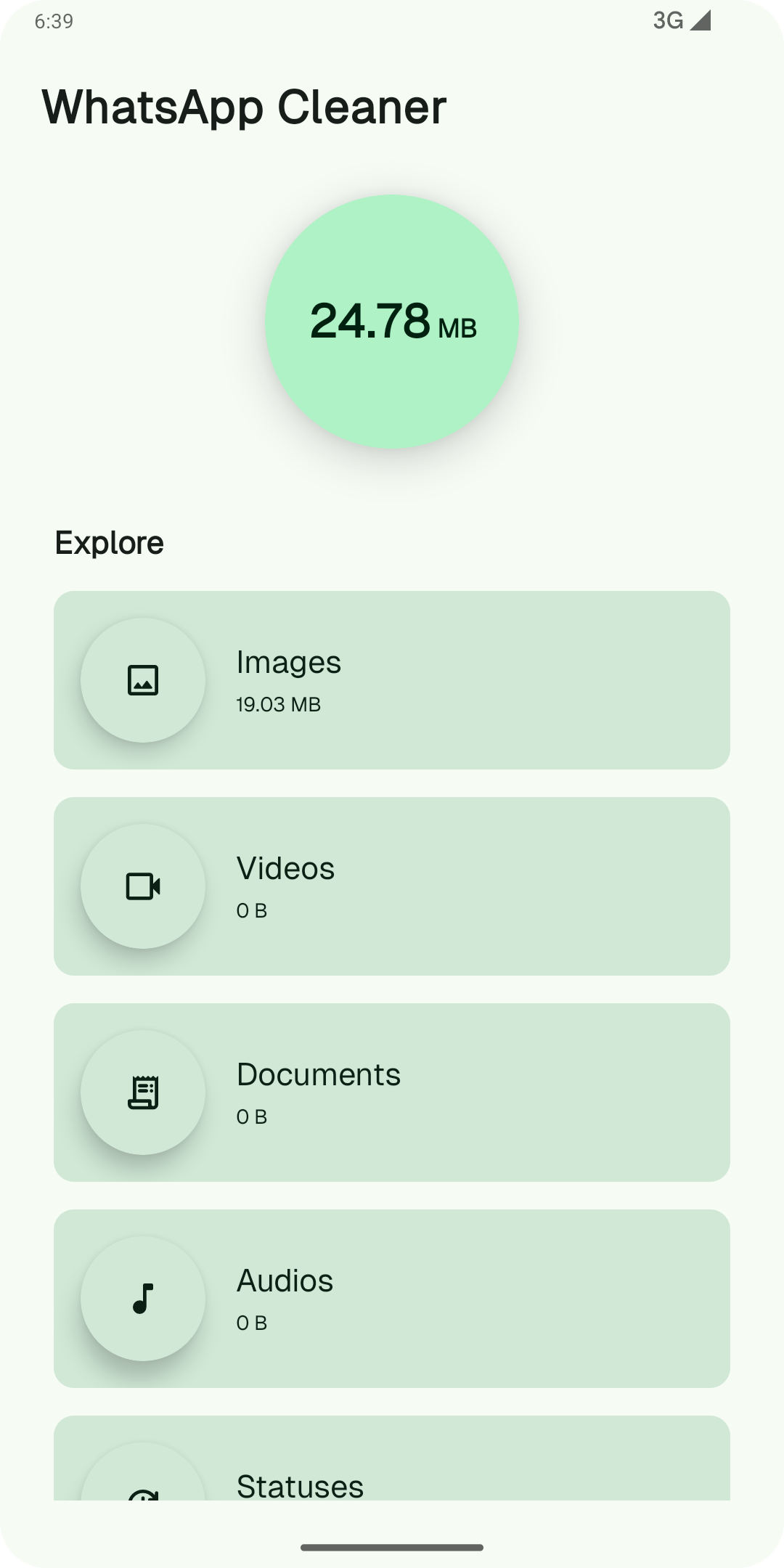 Screenshot of WhatsAppCleaner