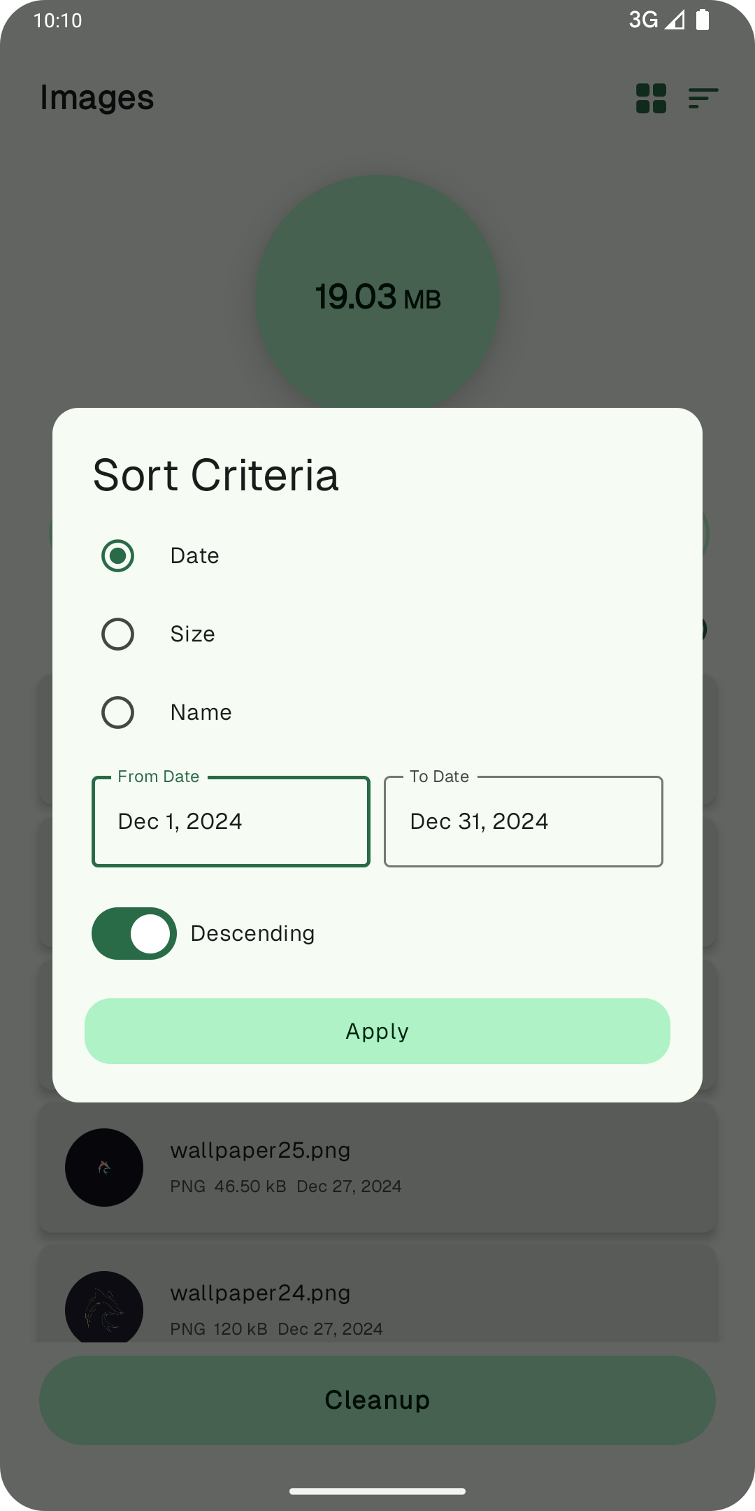 Screenshot of WhatsAppCleaner