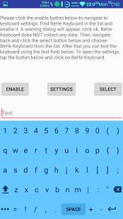 Screenshot of BeHe Keyboard