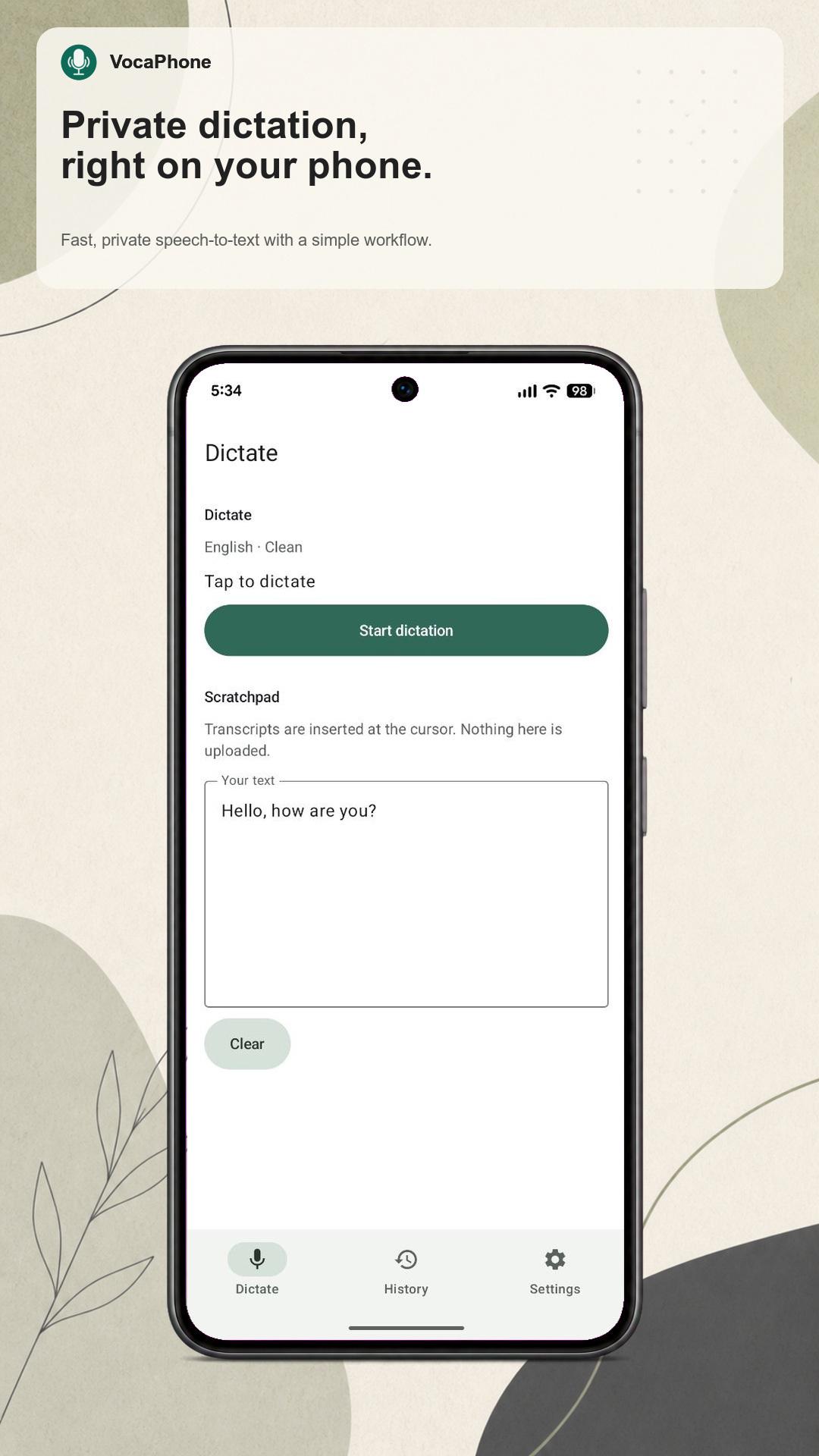Screenshot of VocaPhone