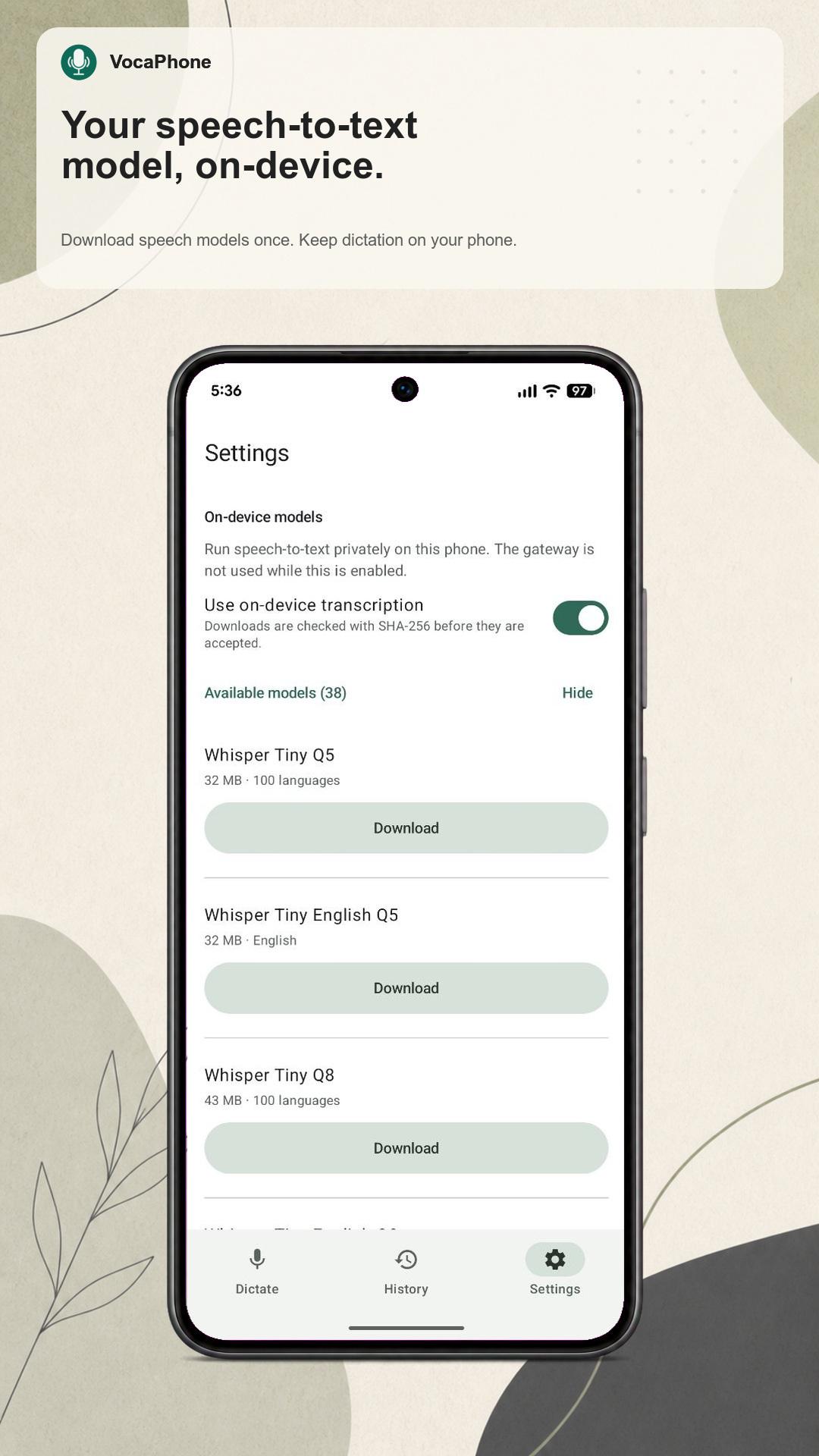 Screenshot of VocaPhone