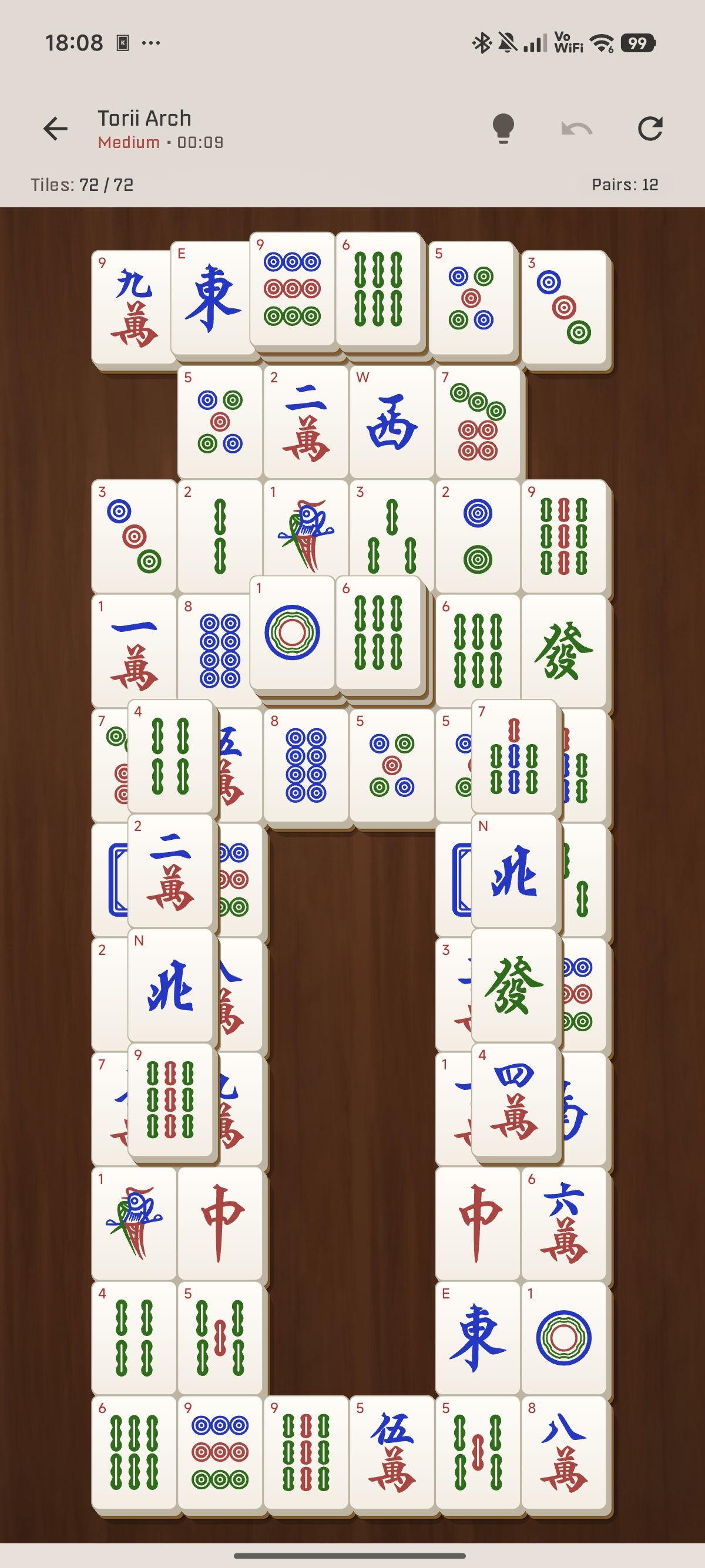 Screenshot of Mahjong Solitaire