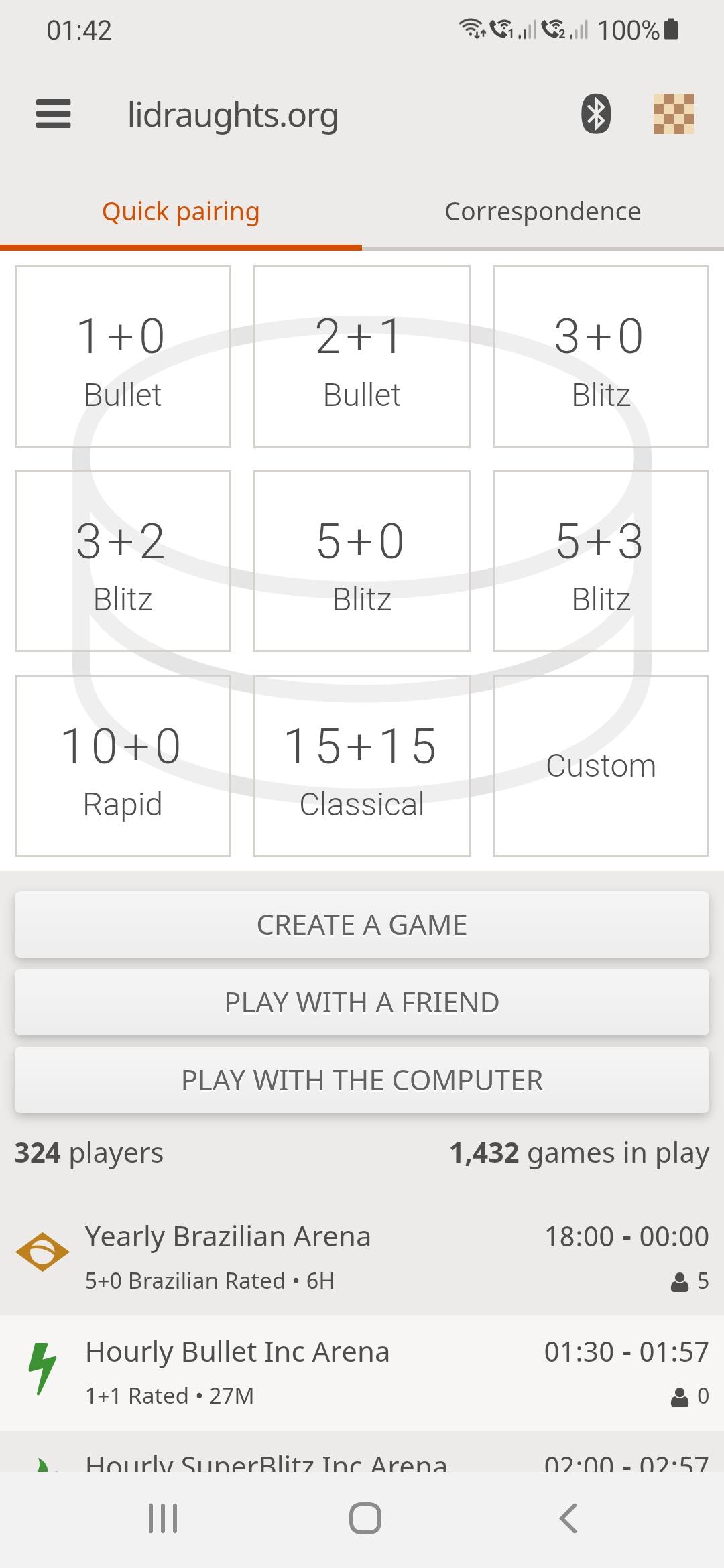 Screenshot of Blidraughts