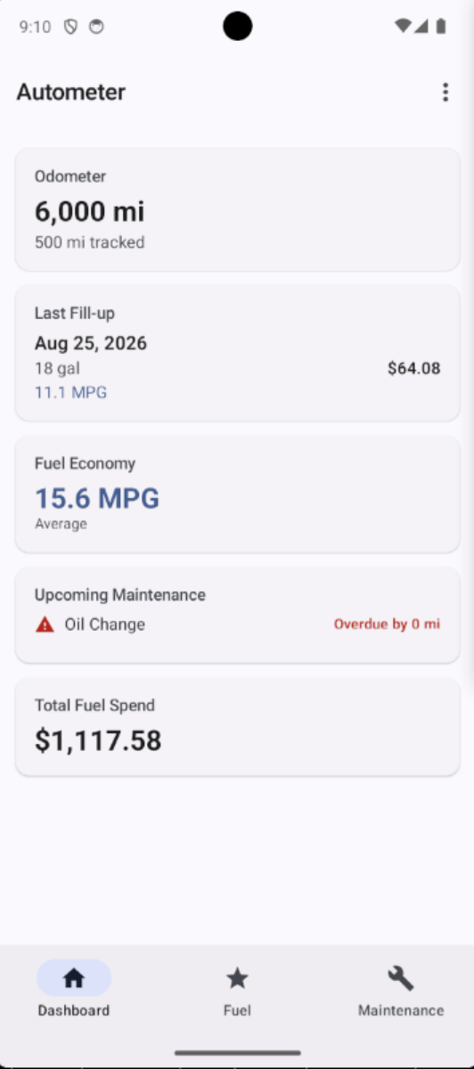 Screenshot of Autometer