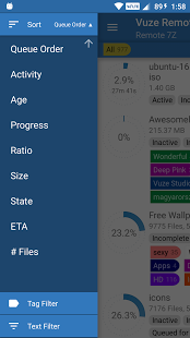 Screenshot of Vuze Remote