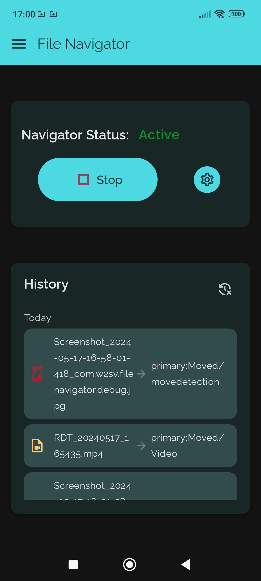 Screenshot of File Navigator
