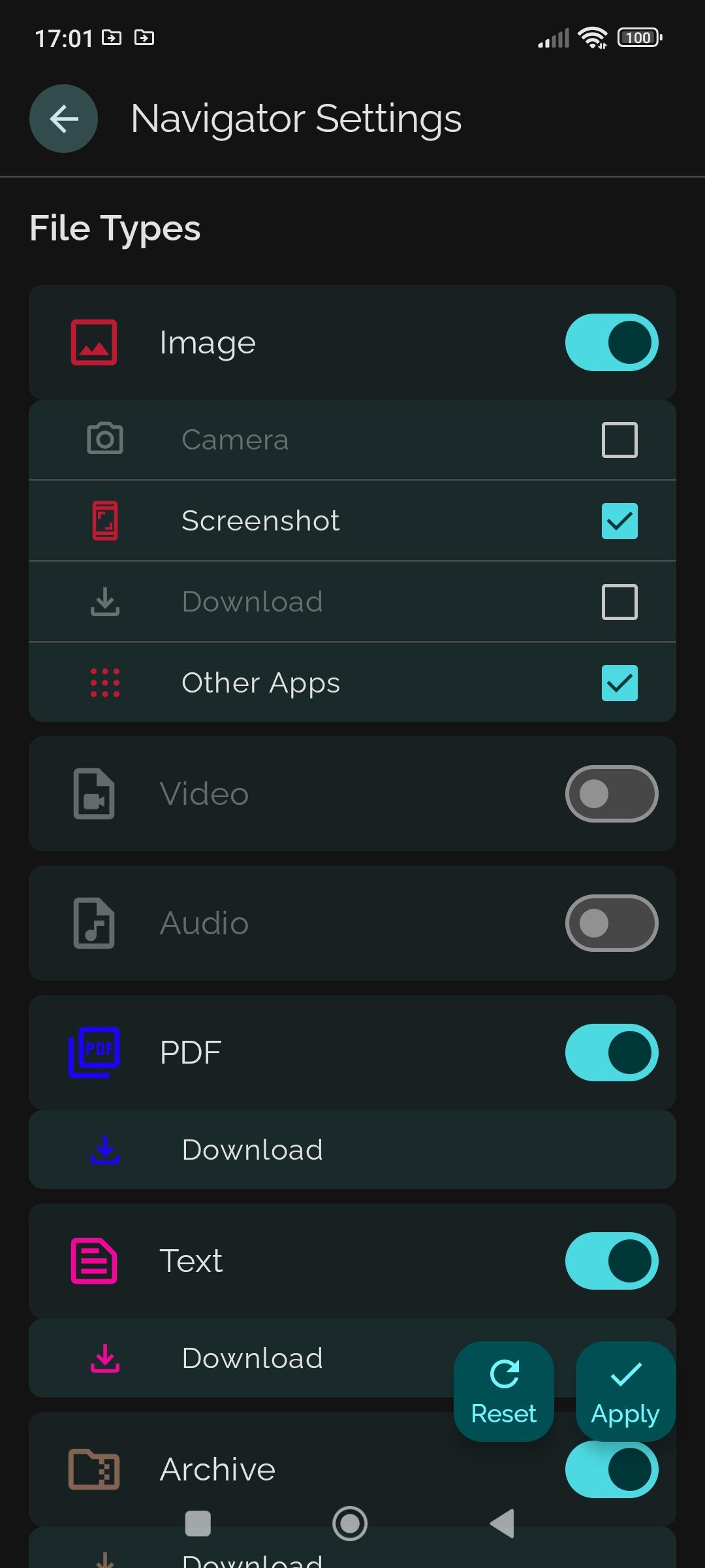 Screenshot of File Navigator