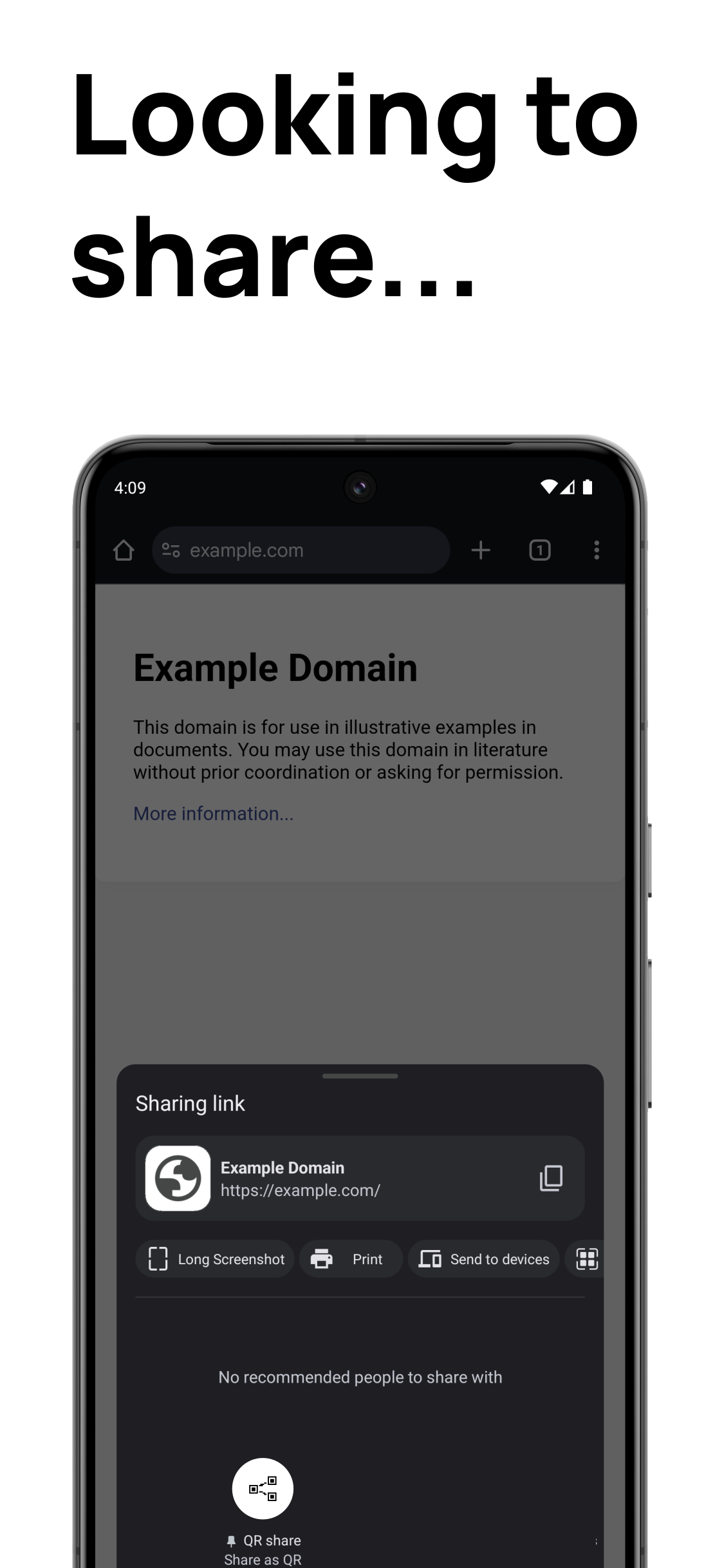 Screenshot of QRshare