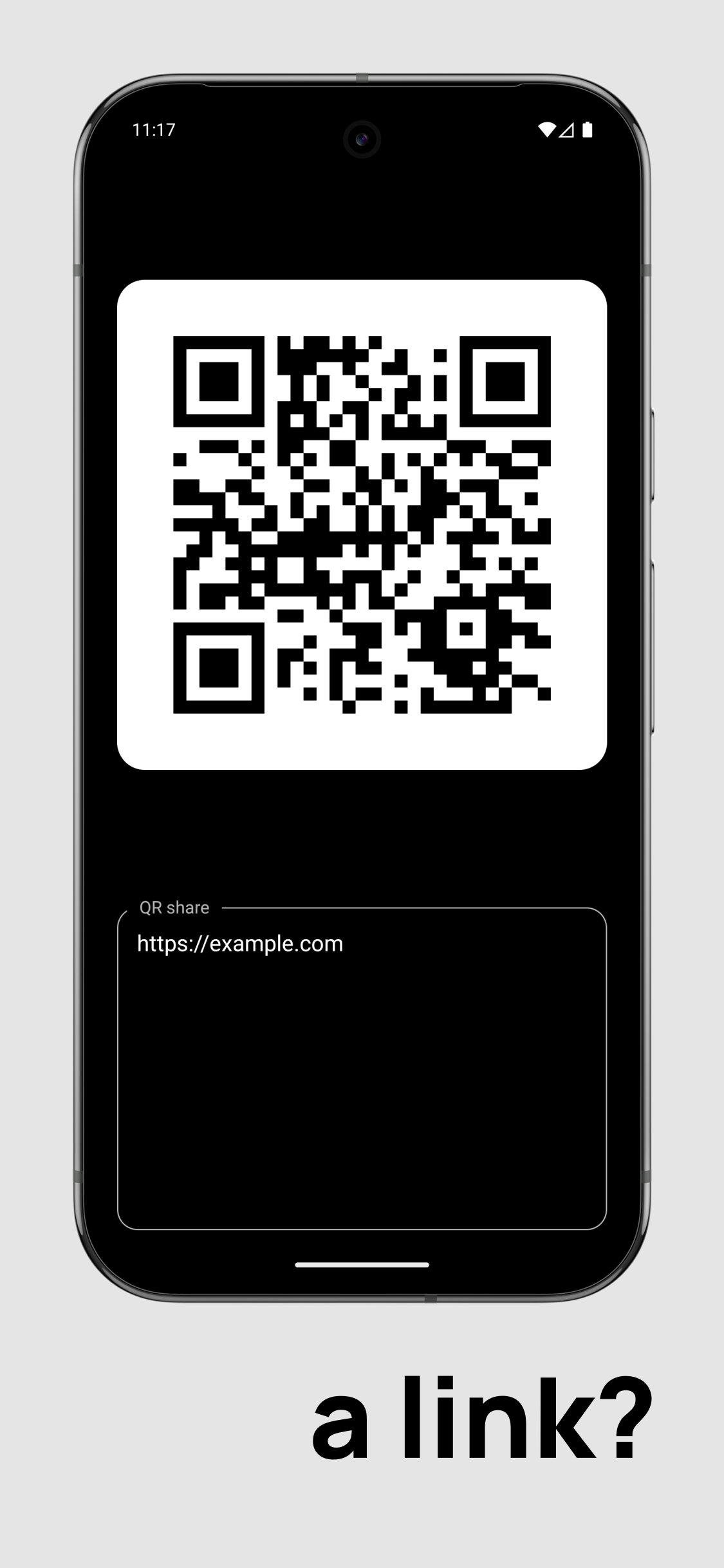 Screenshot of QRshare