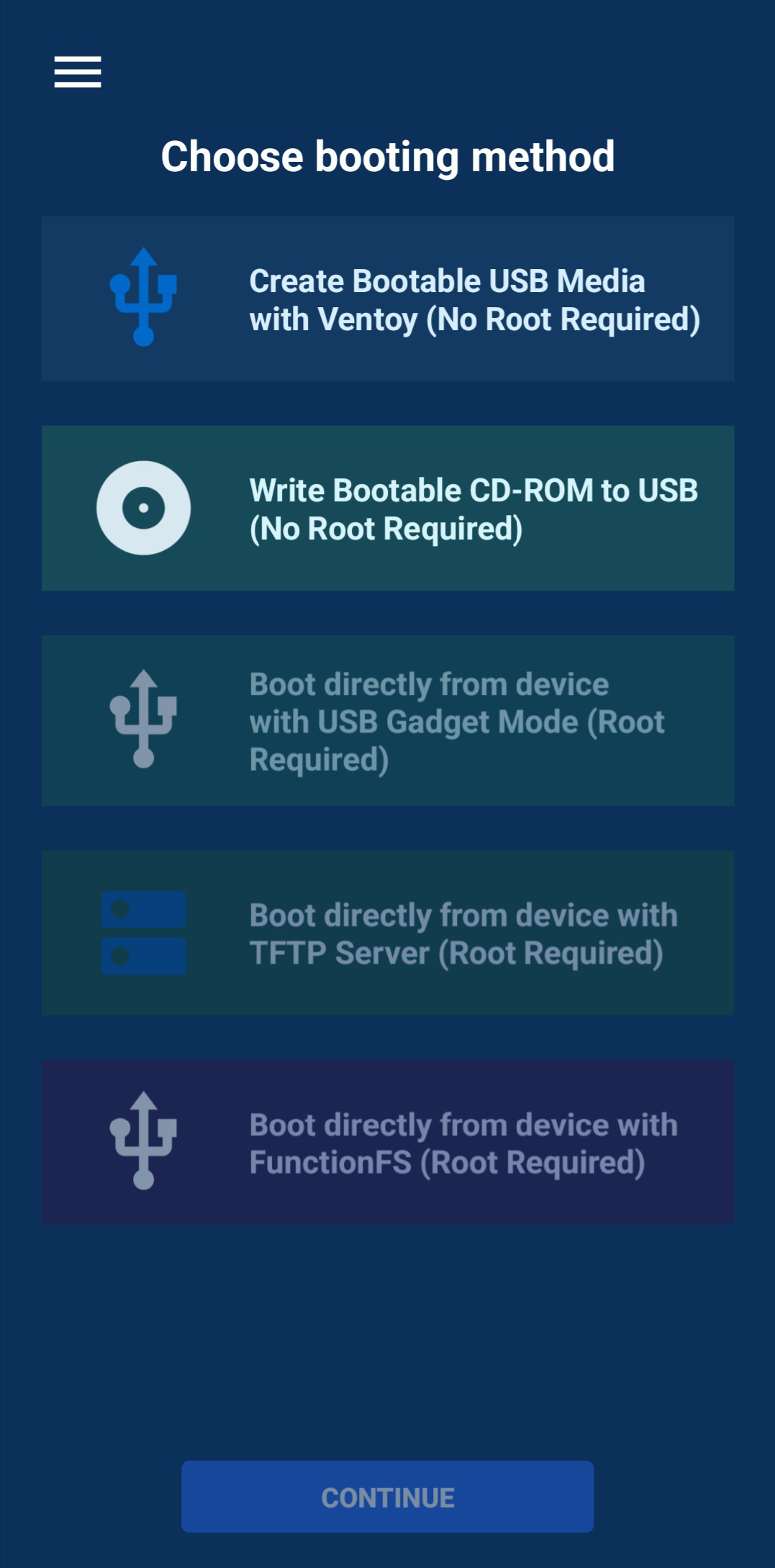 Screenshot of MultiBooter
