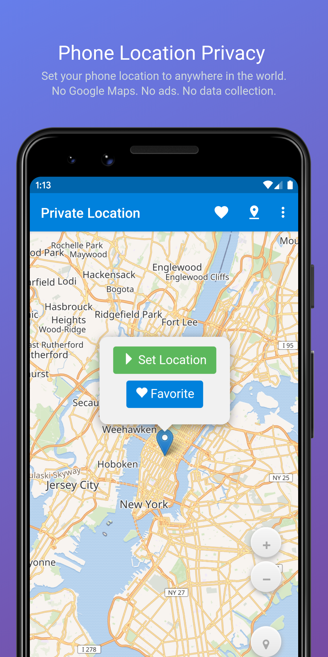 Screenshot of Private Location