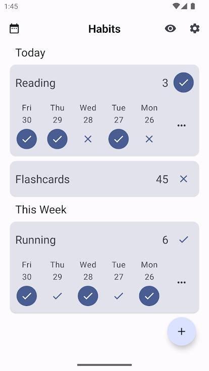 Screenshot of Habits