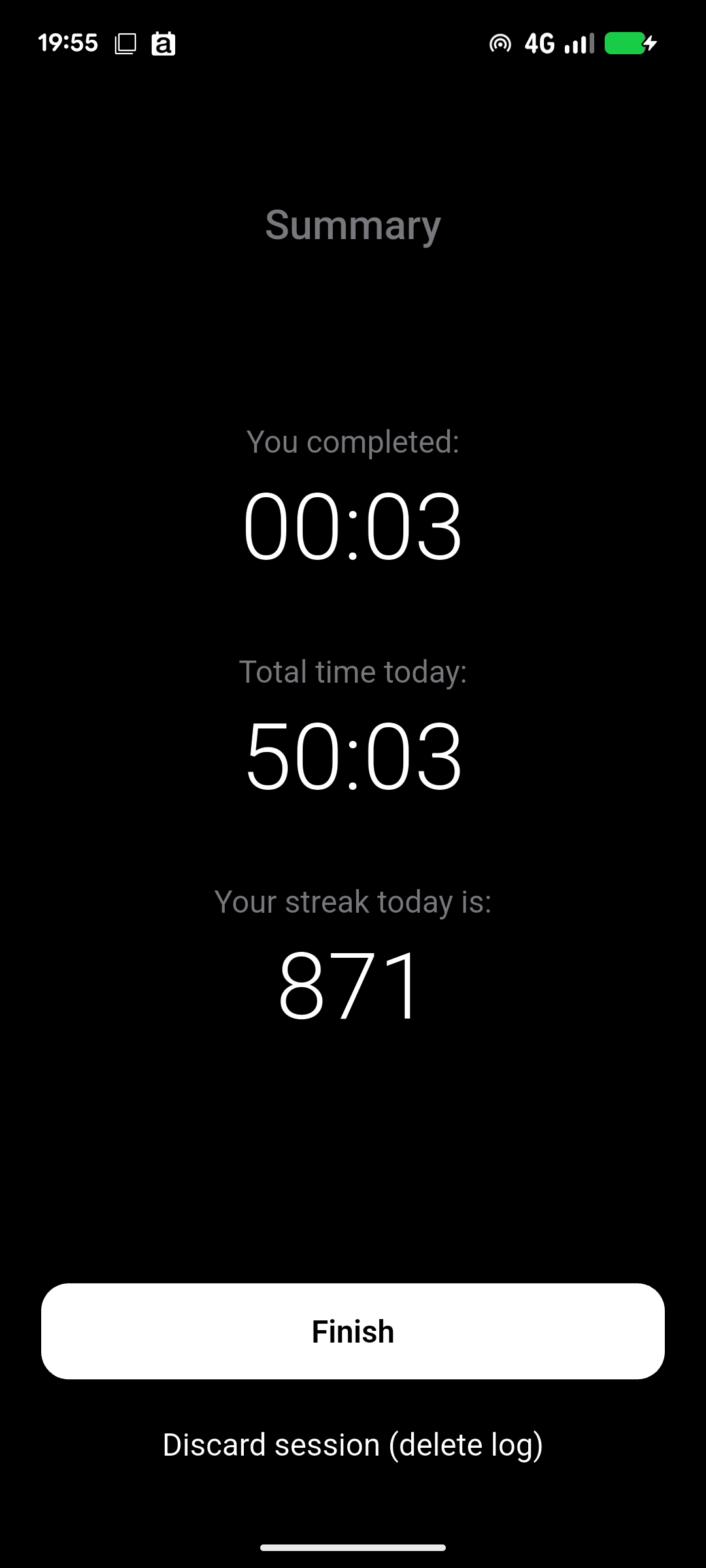 Screenshot of Bruno's Meditation Timer
