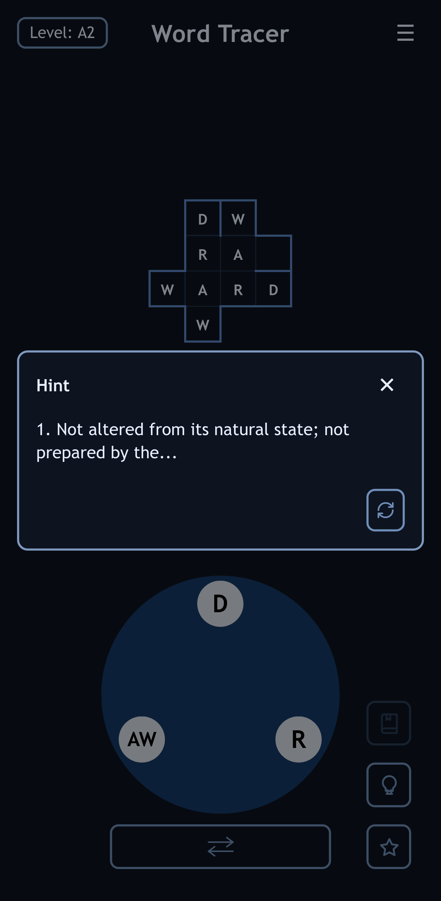 Screenshot of Word Tracer