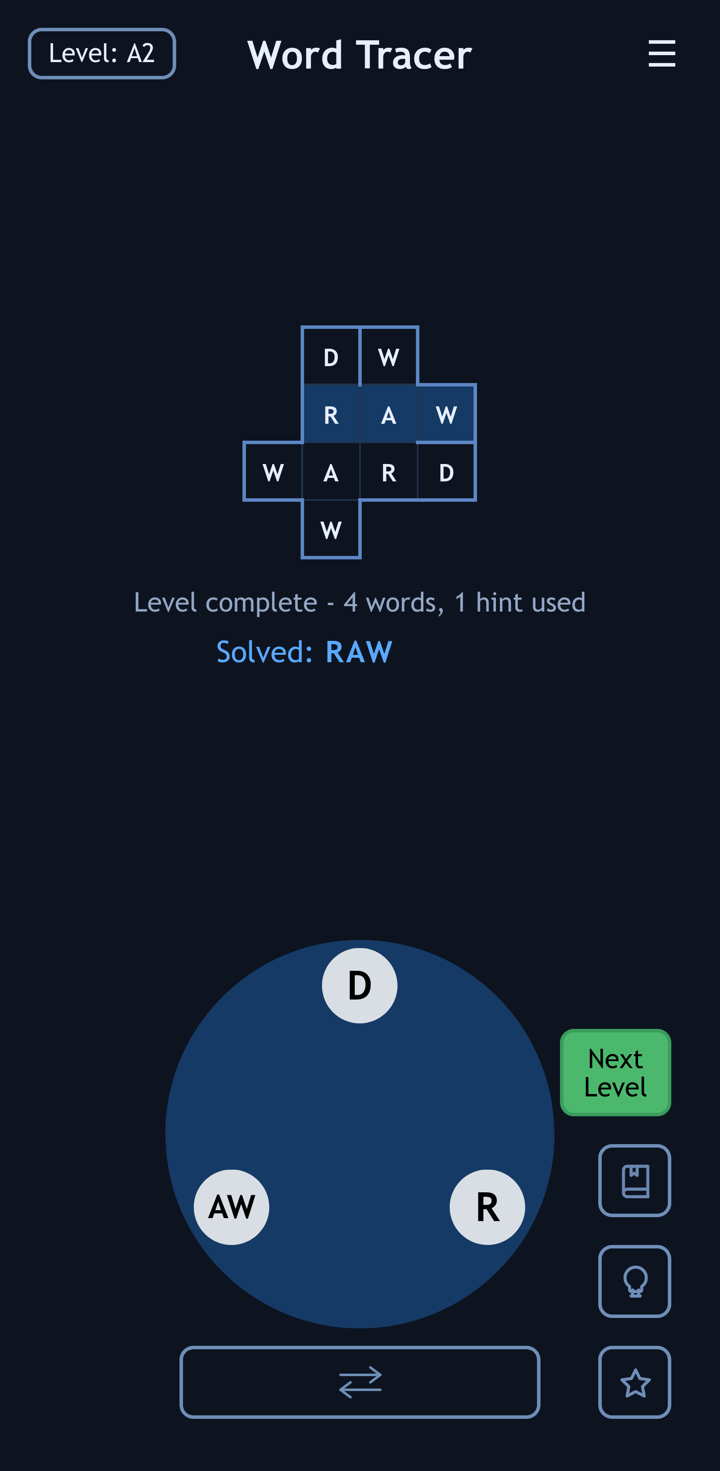 Screenshot of Word Tracer