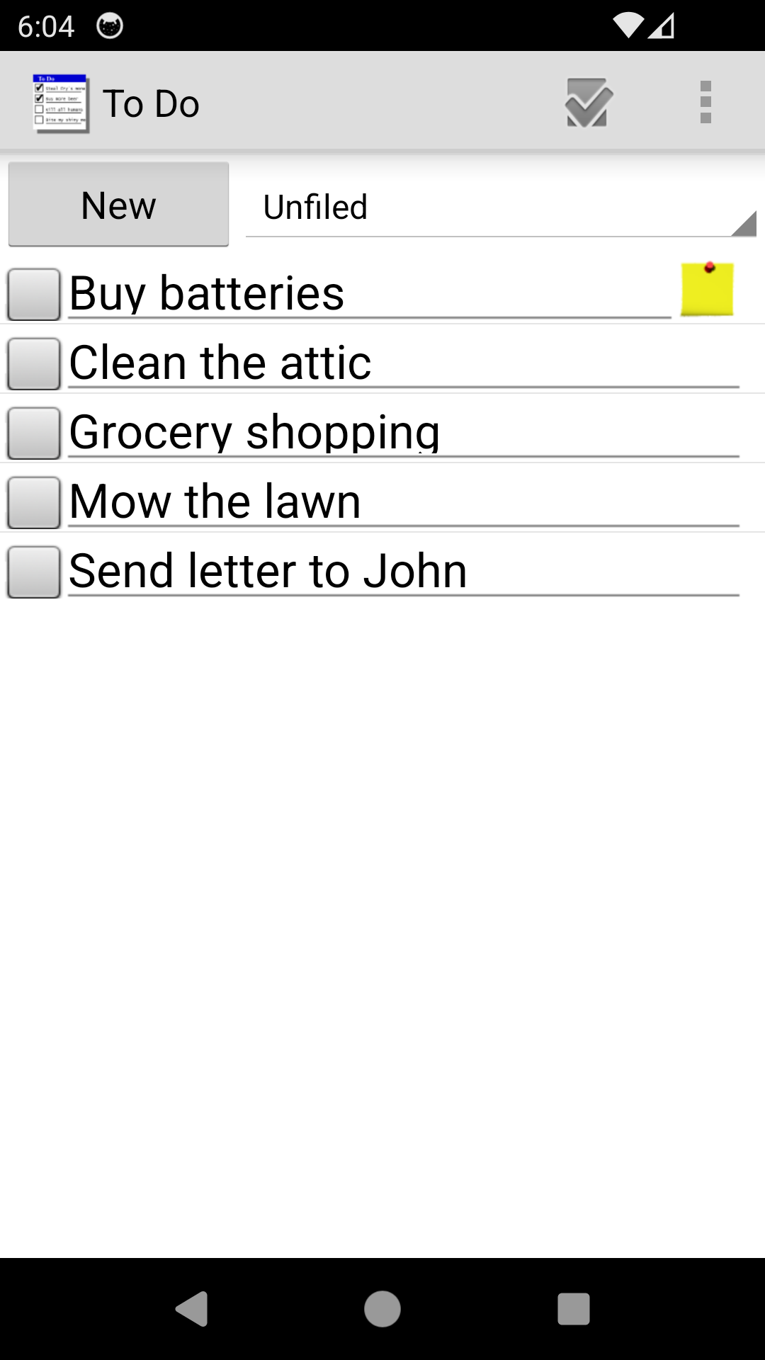 Screenshot of To Do