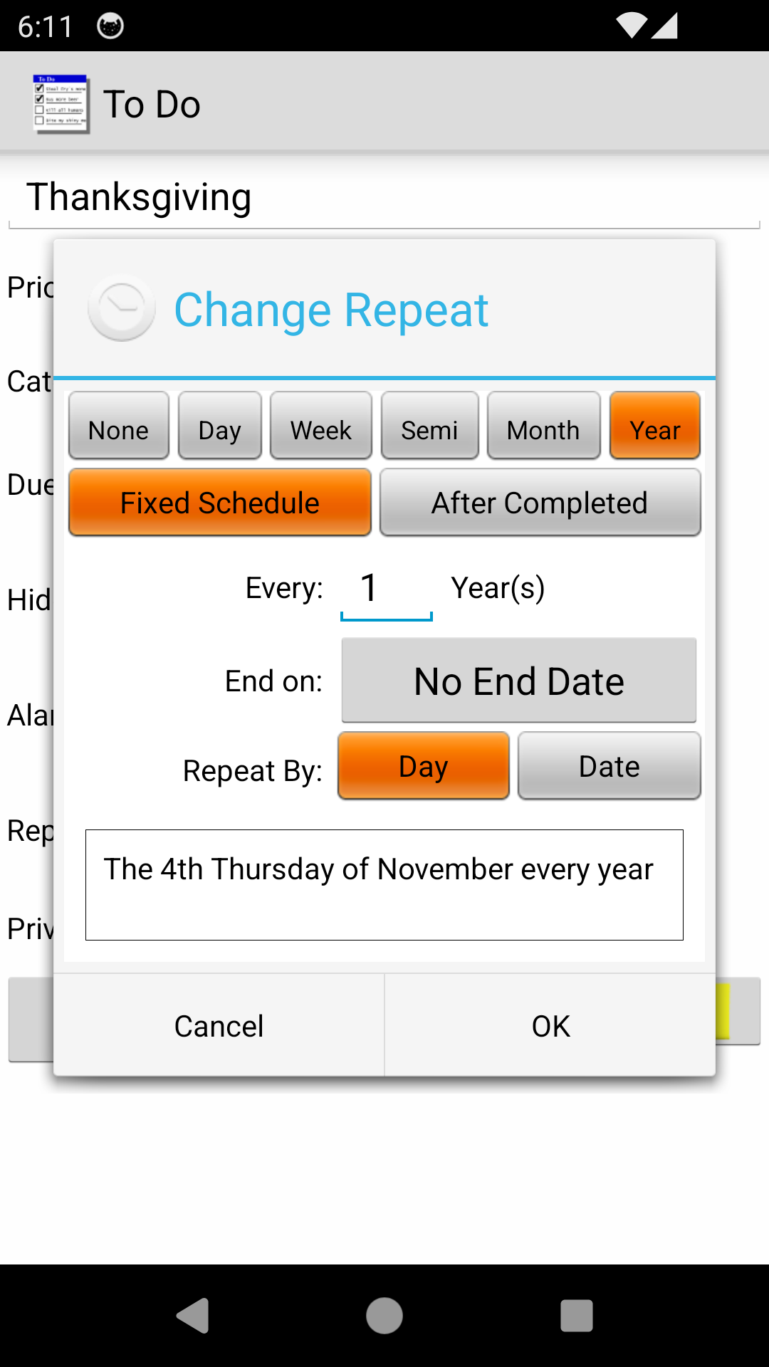 Screenshot of To Do
